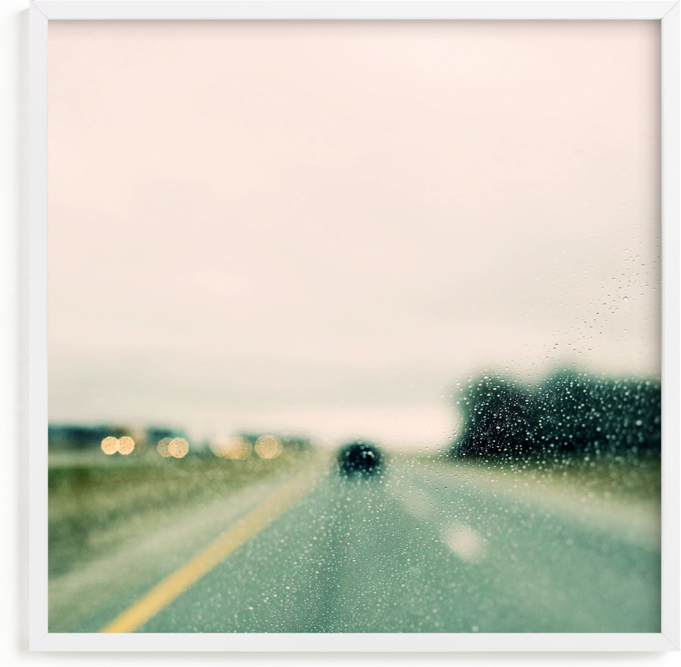 This is a blue art by ALICIA BOCK called Road and Rain #2.