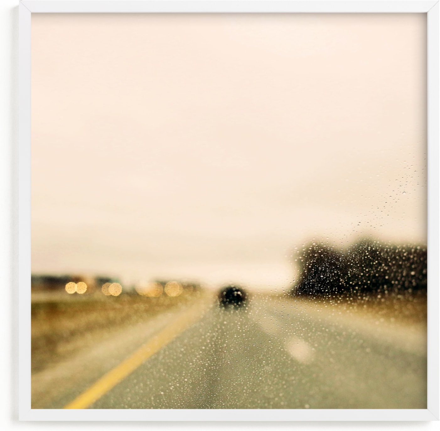 This is a brown art by ALICIA BOCK called Road and Rain #2.