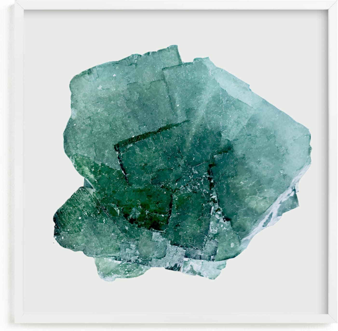 This is a blue art by Baumbirdy called teal beach glass.