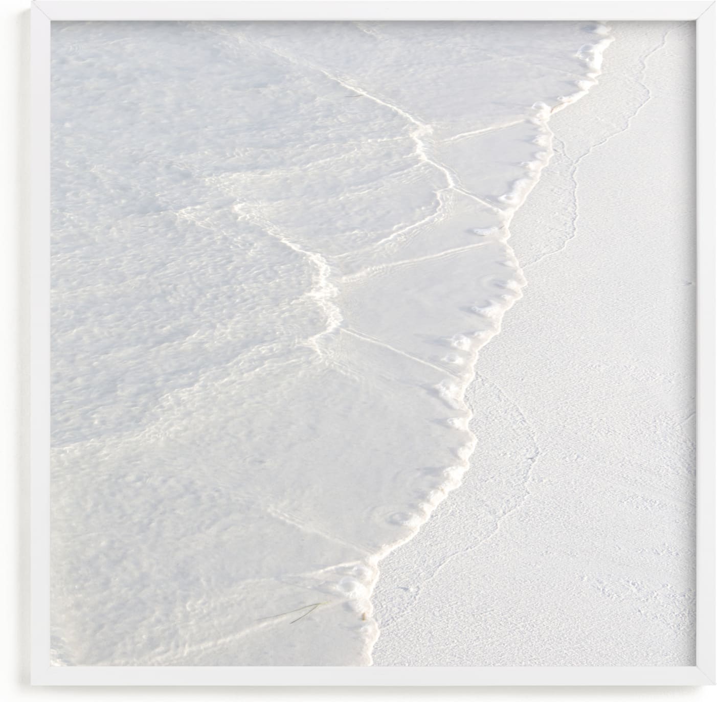 This is a white art by Lisa Sundin called White Water .