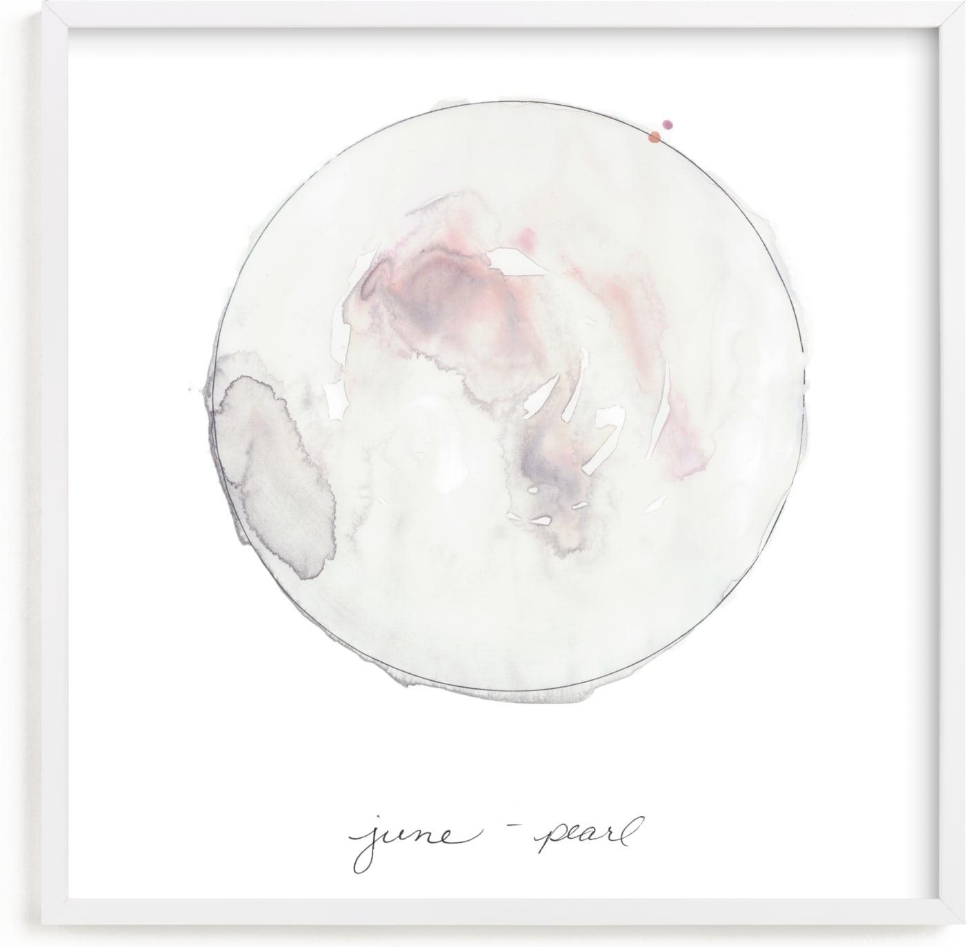 This is a white art by Naomi Ernest called June - Pearl.