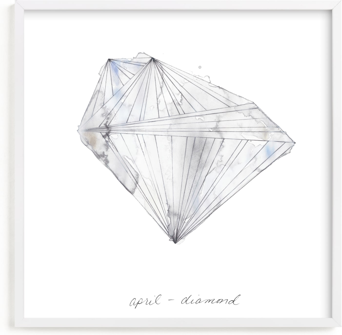 This is a white art by Naomi Ernest called April - Diamond.