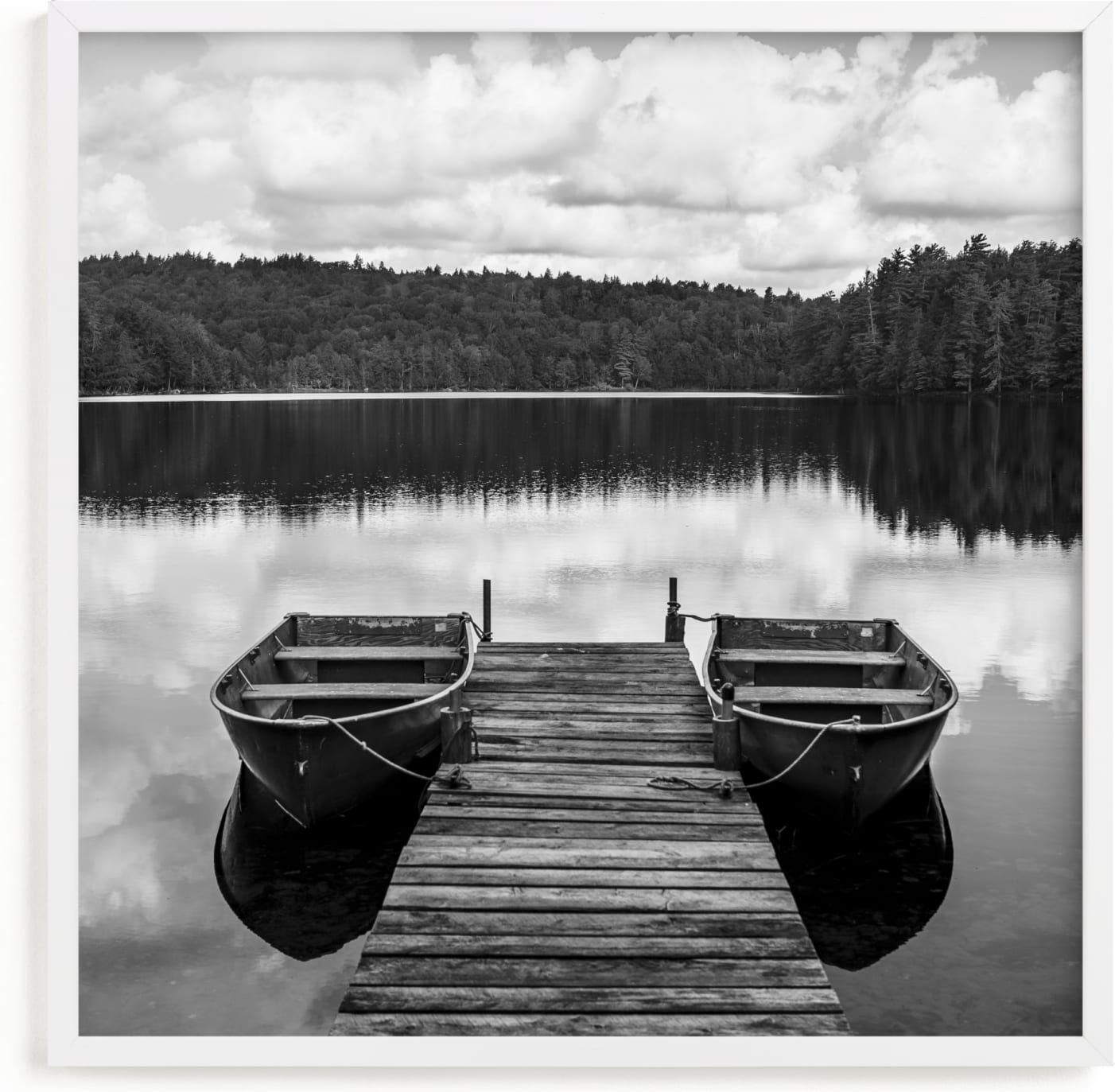 This is a black and white art by Keely Norton Owendoff called Row Boats.