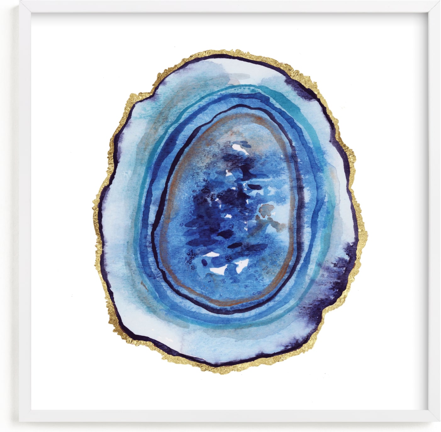 This is a blue art by Kelsey McNatt called Sliced.