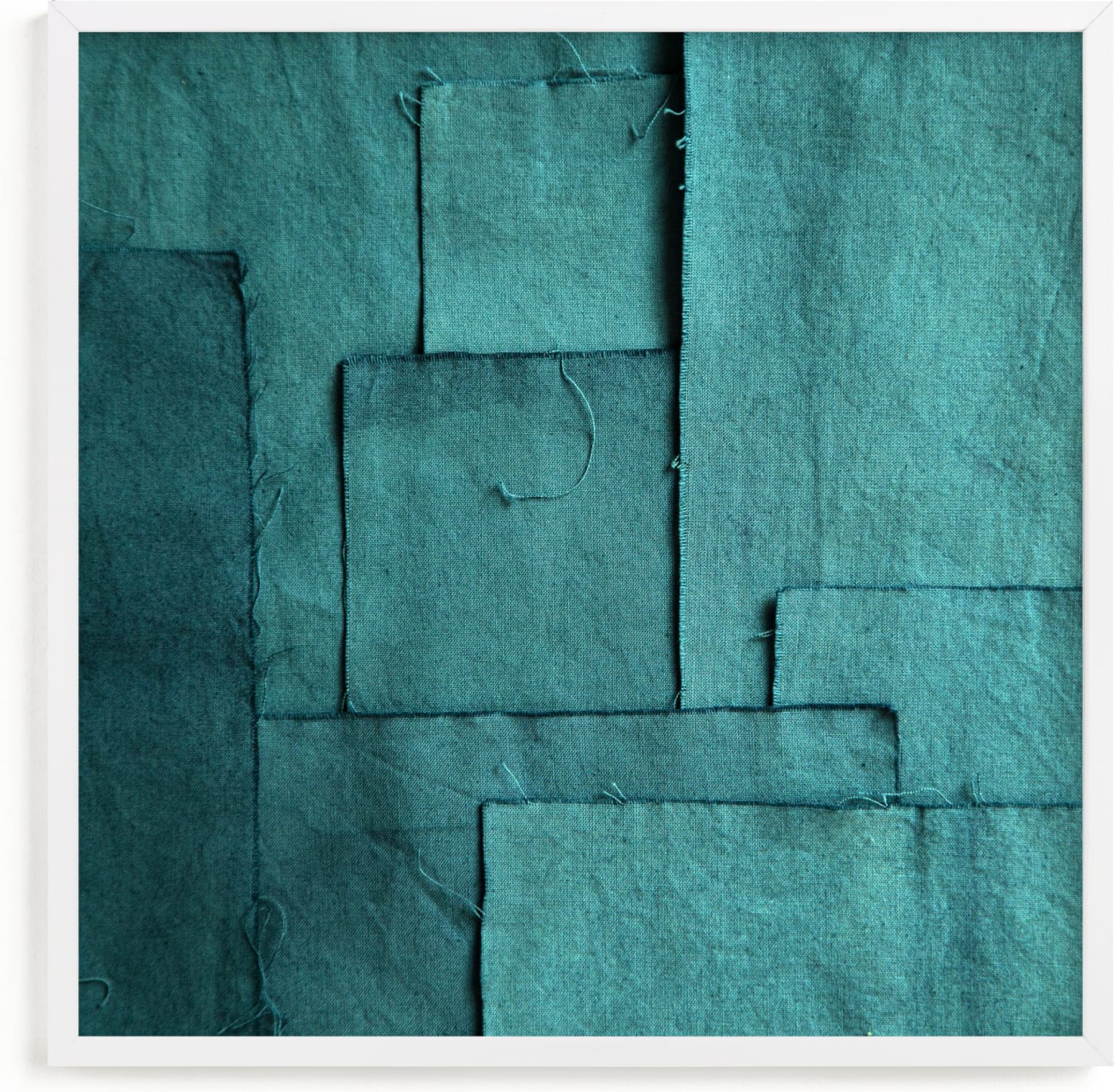 This is a blue art by Debra Pruskowski called Gathered Remnants I.