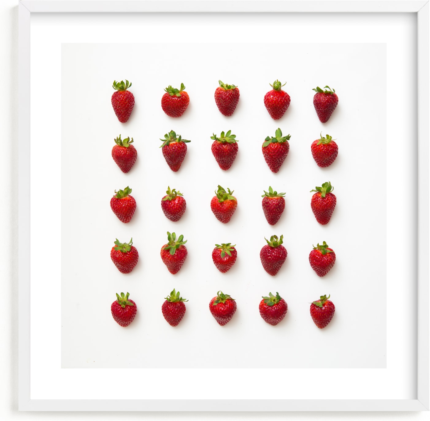 This is a white kids wall art by Heather Deffense called Strawberries.