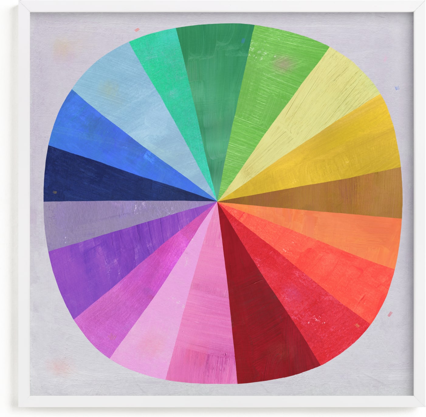 This is a colorful kids wall art by melanie mikecz called Color Wheel.