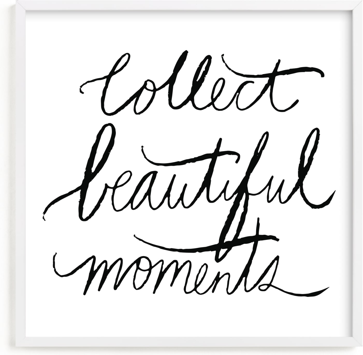 This is a black and white kids wall art by Vivian Yiwing called collect beautiful moments.