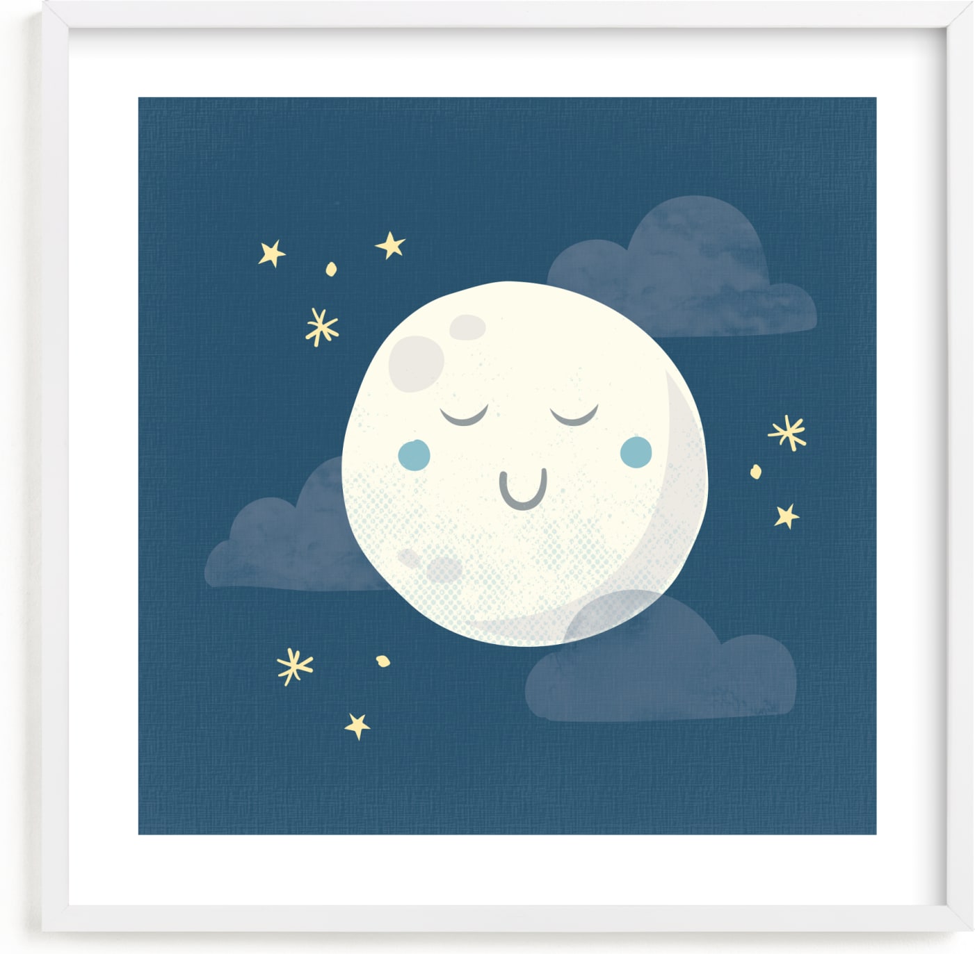 This is a blue art by Annie Holmquist called Goodnight moon.