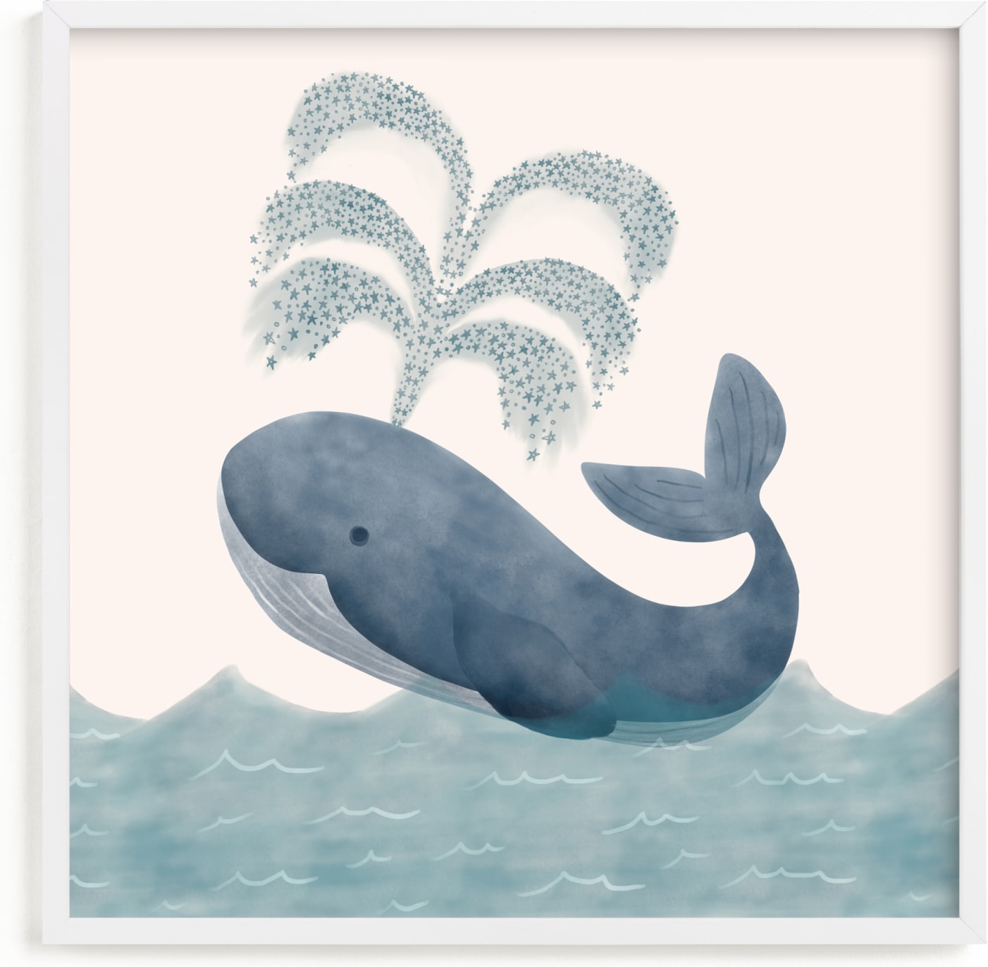 This is a blue art by Elly called Whale.