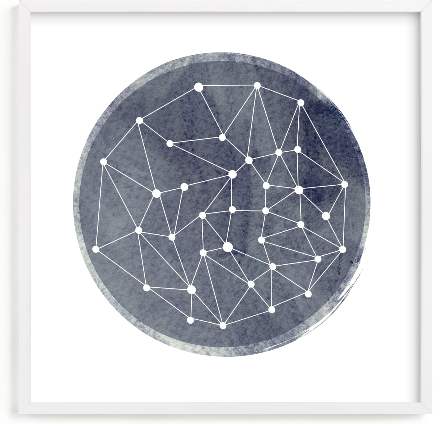 This is a blue nursery wall art by Annie Clark called Constellation.