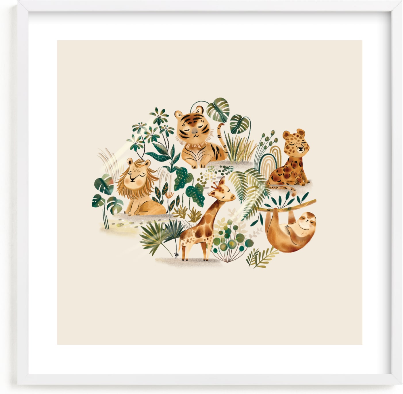This is a brown nursery wall art by Vivian Yiwing called wild.