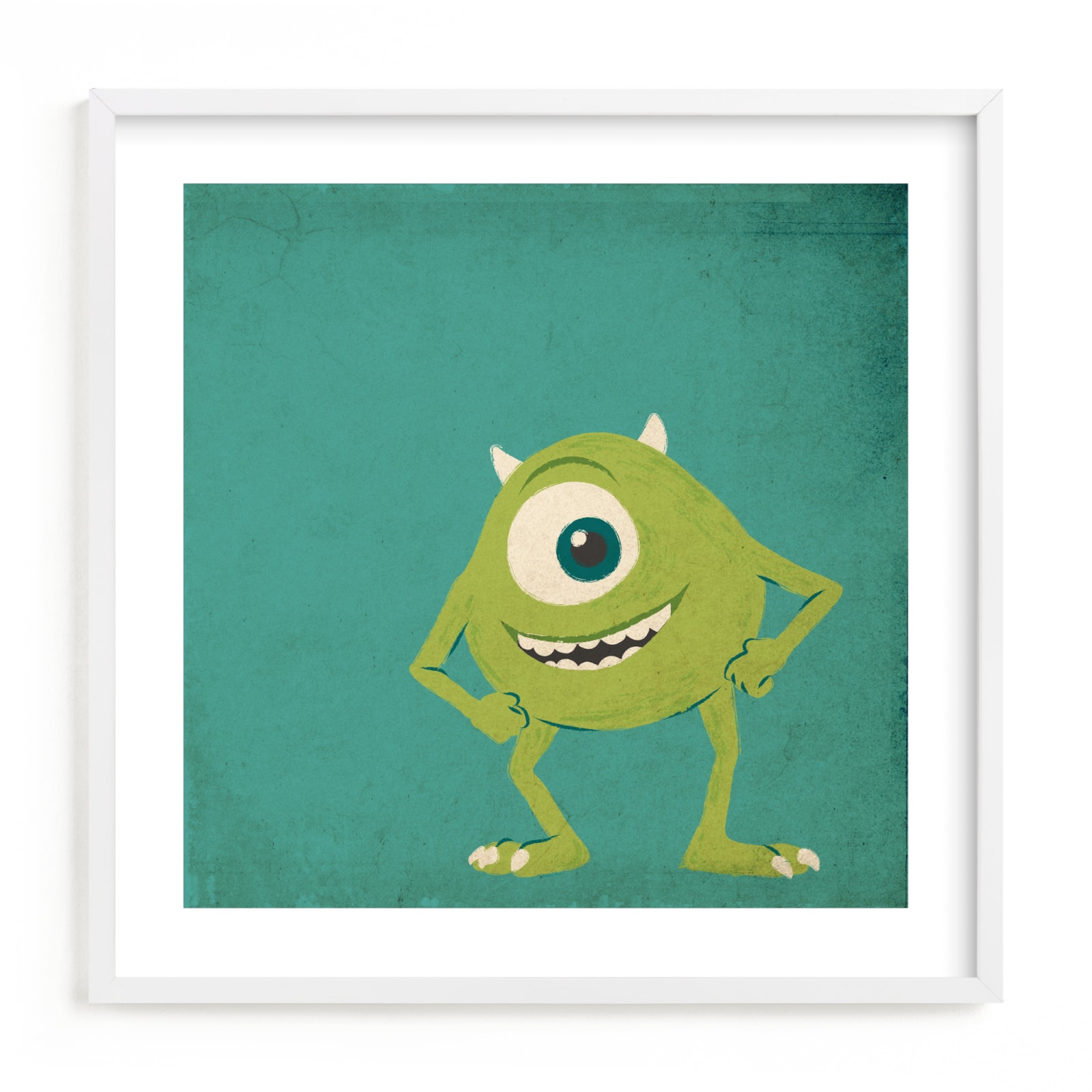 "Mike from Disney and Pixar's Monster's Inc" - Limited Edition Art Print by Kiersten Garner in beautiful frame options and a variety of sizes.