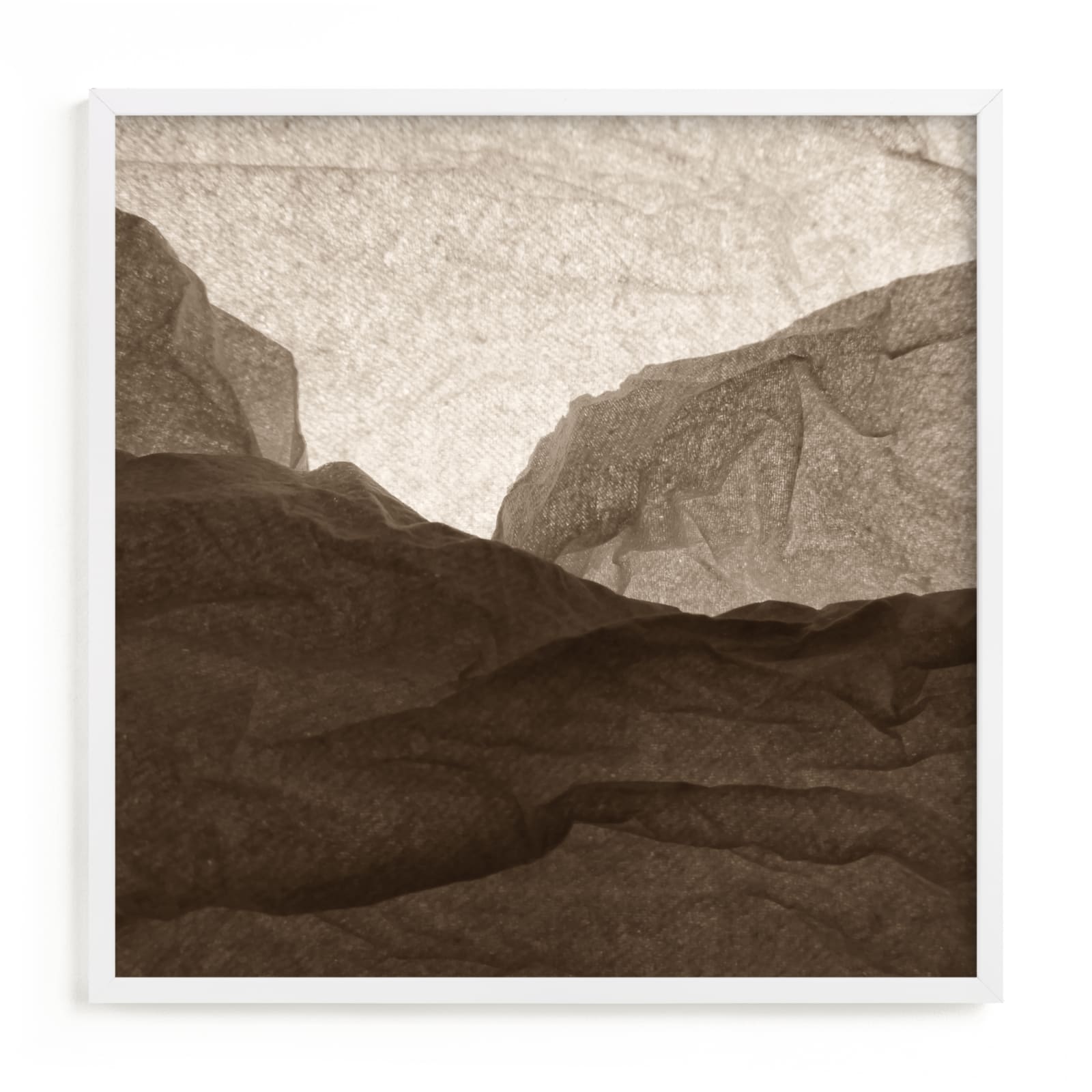 "Paper Napkin Panorama I" - Limited Edition Art Print by Shannon Kohn in beautiful frame options and a variety of sizes.