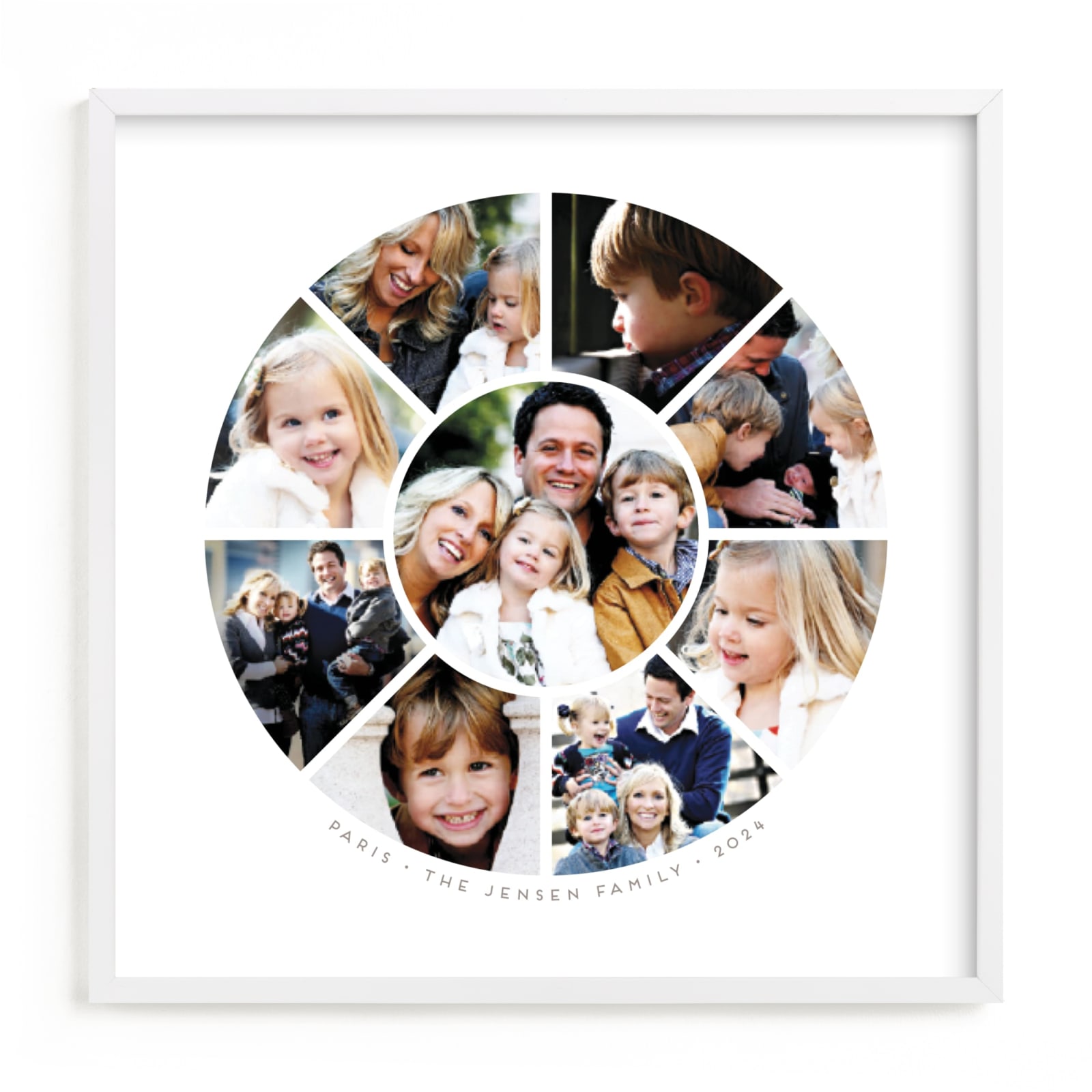 This is a white photo art by Guess What Design Studio called Family Circle.