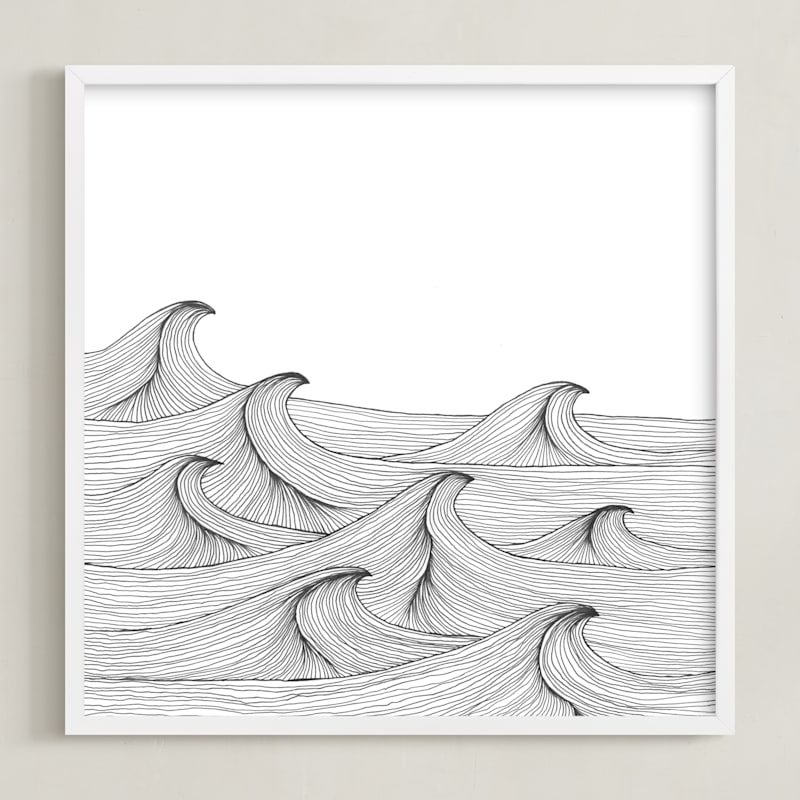 "drift" - Art Print in white by Naomi Ernest - Framed