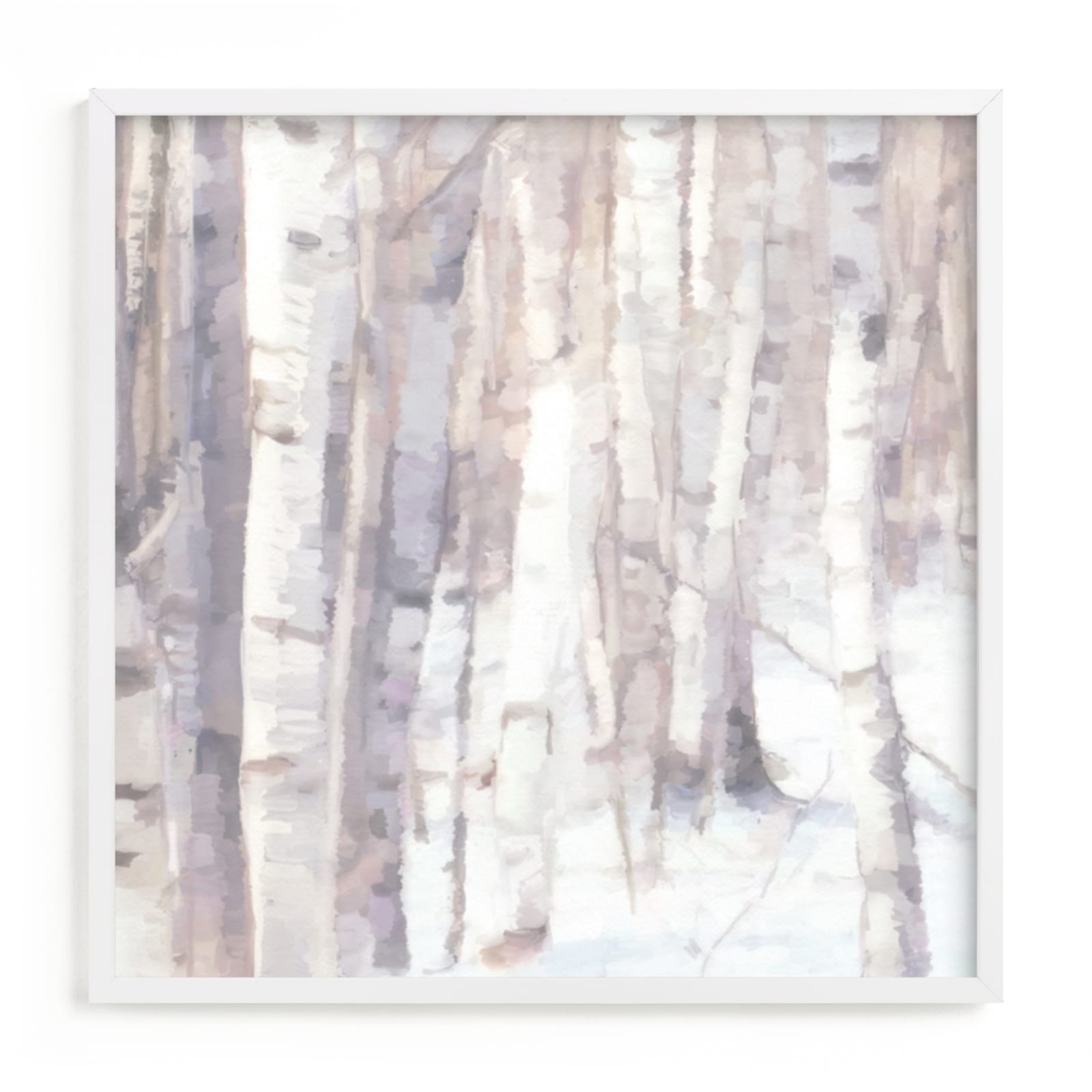 "Winter Birches" - Limited Edition Art Print by Amy Hall in beautiful frame options and a variety of sizes.