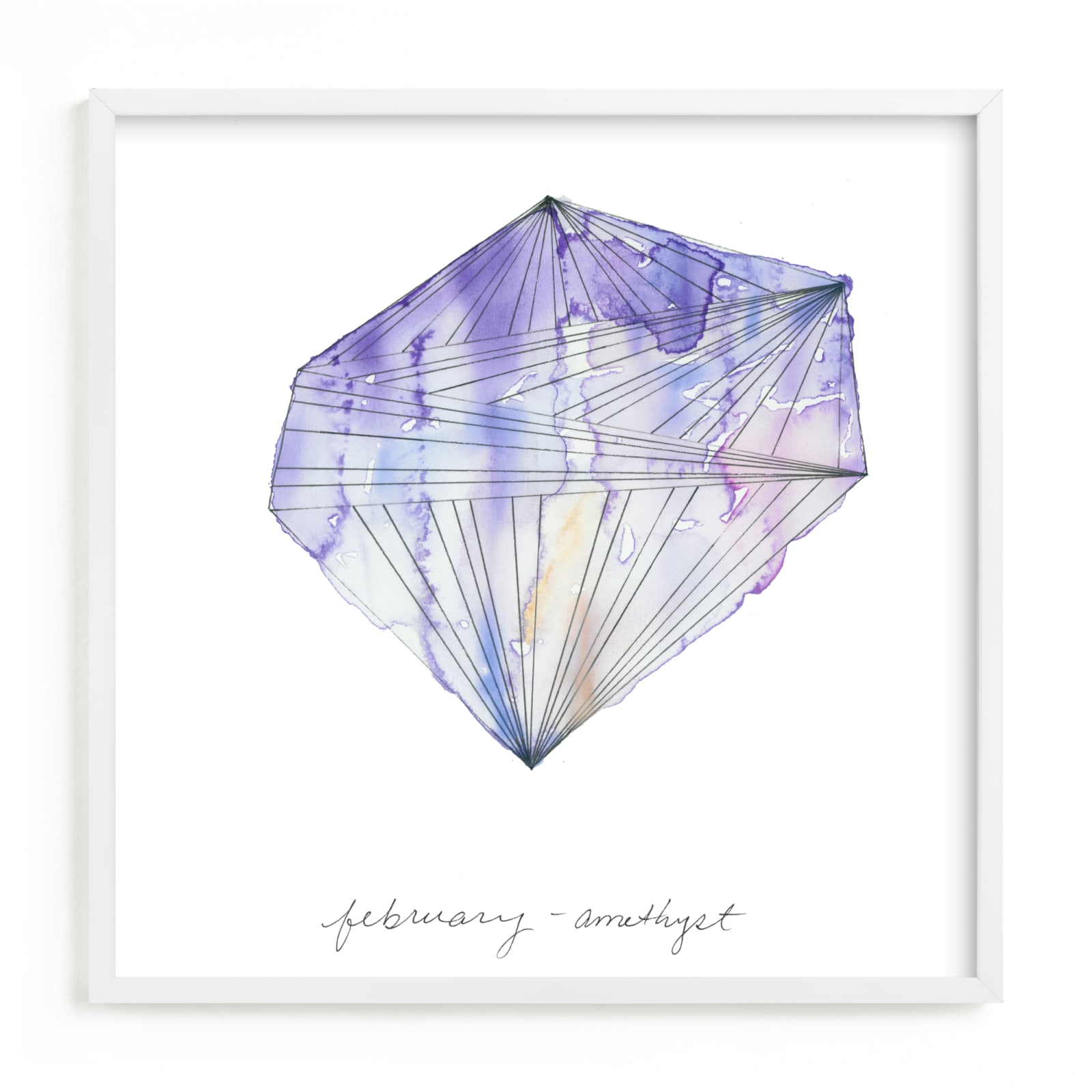 "February - Amethyst" - Limited Edition Art Print by Naomi Ernest in beautiful frame options and a variety of sizes.