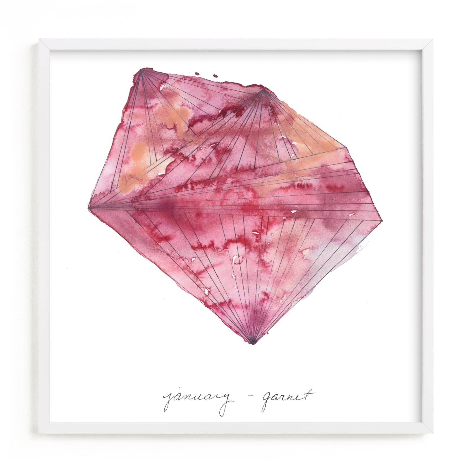 "January - Garnet" - Limited Edition Art Print by Naomi Ernest in beautiful frame options and a variety of sizes.