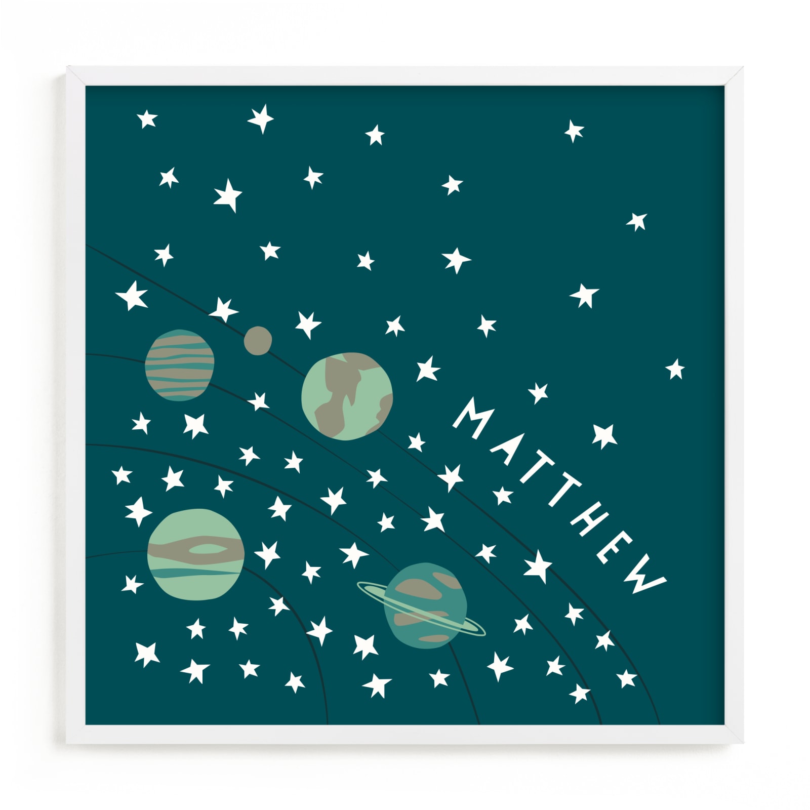 "space case" - Custom Open Edition Children's Art Print by Betsy Siber in beautiful frame options and a variety of sizes.