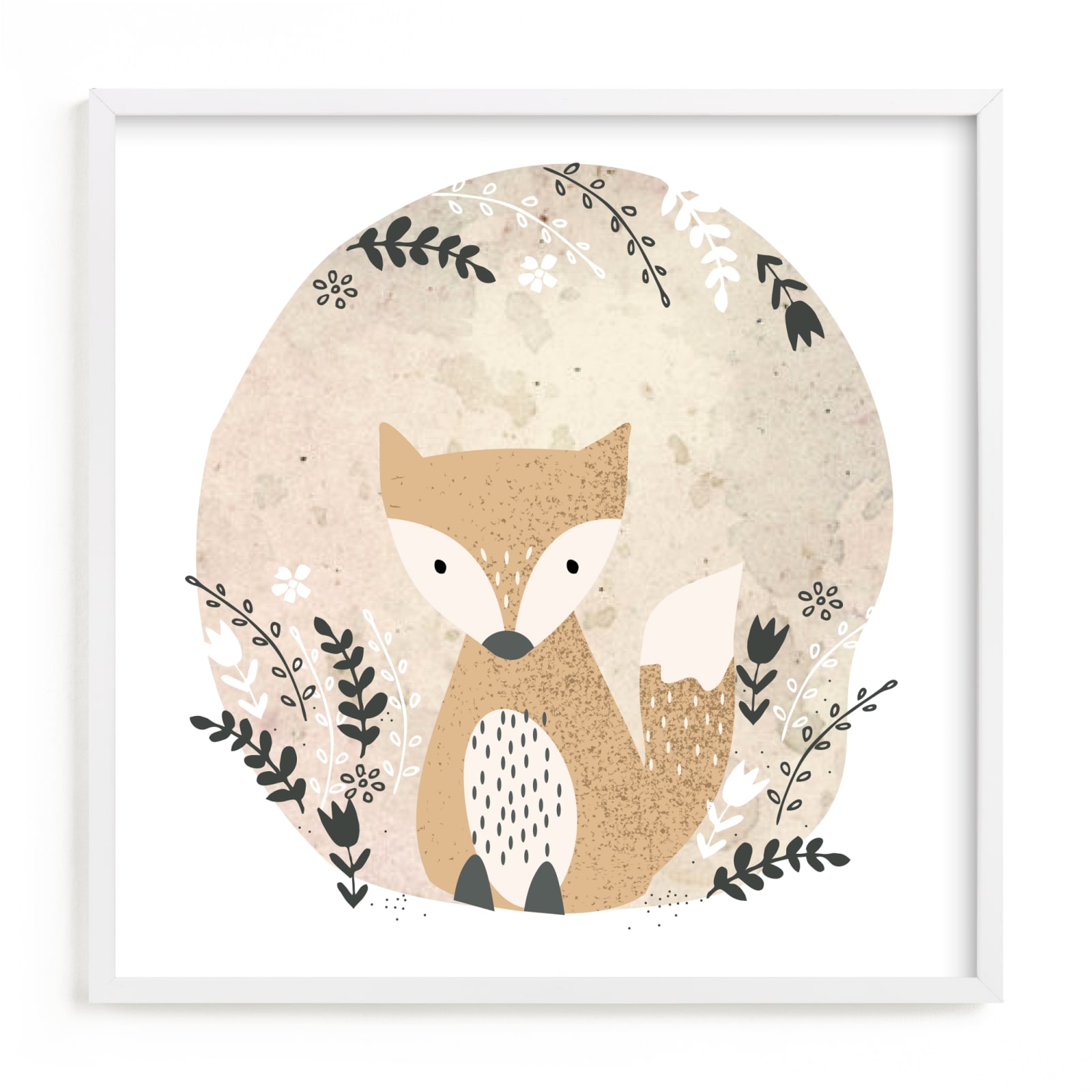 "Woodland - Fox" - Limited Edition Art Print by Oma N. Ramkhelawan in beautiful frame options and a variety of sizes.
