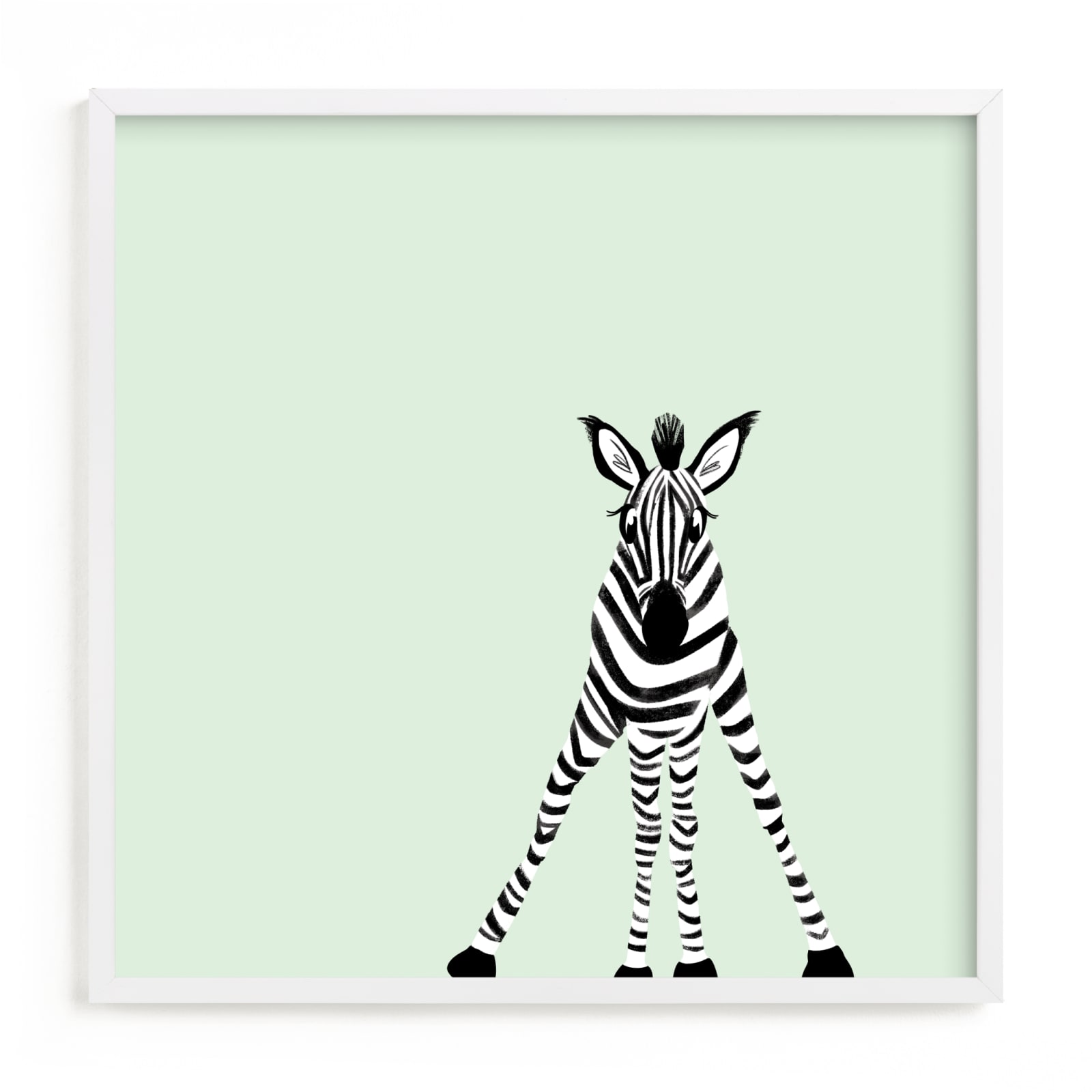 "Little Baby Zebra" - Limited Edition Art Print by Laura Mitchell in beautiful frame options and a variety of sizes.
