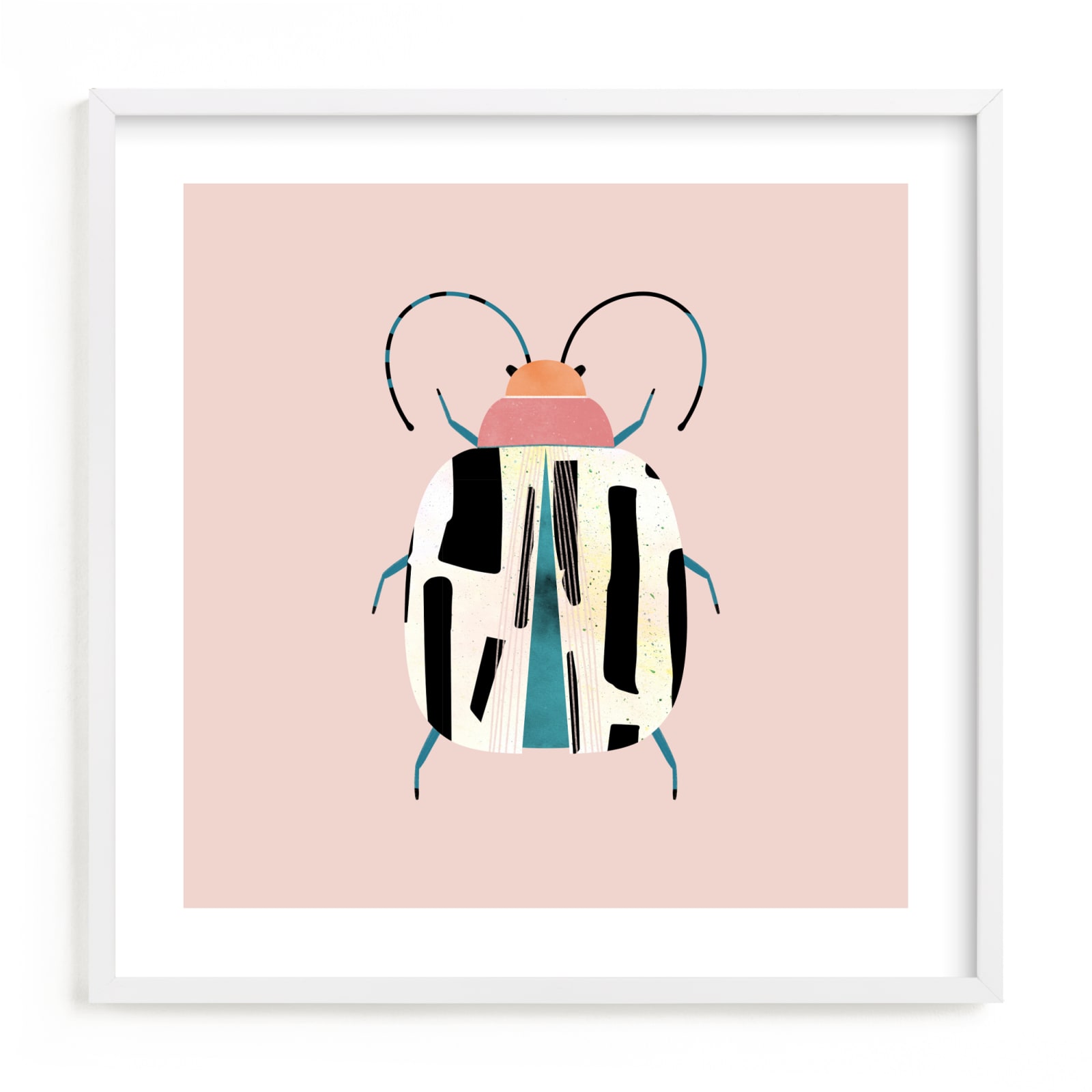 "Little Beetle" - Limited Edition Art Print by Anna Clement in beautiful frame options and a variety of sizes.
