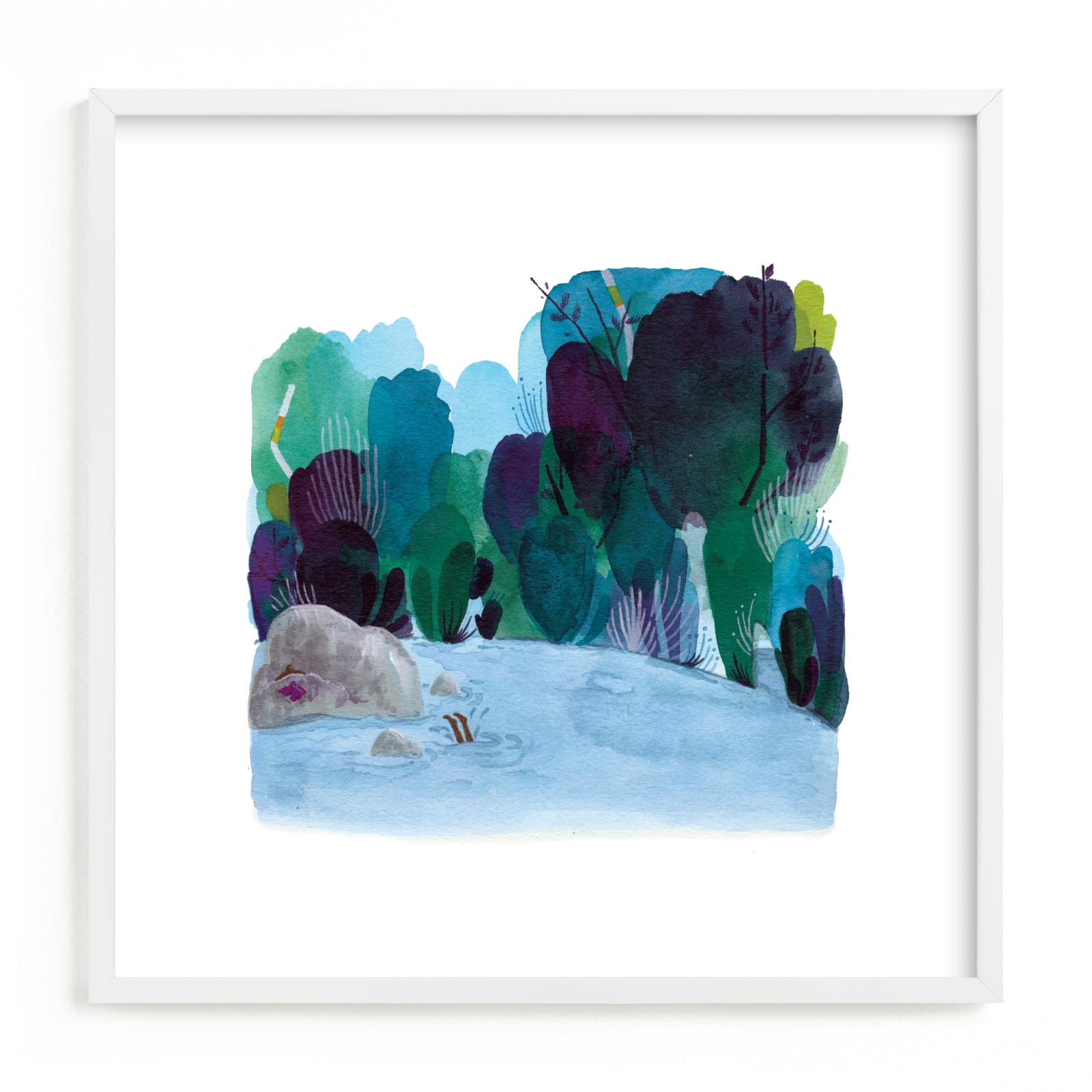 "The Swimming Hole" - Limited Edition Art Print by Kayla King in beautiful frame options and a variety of sizes.