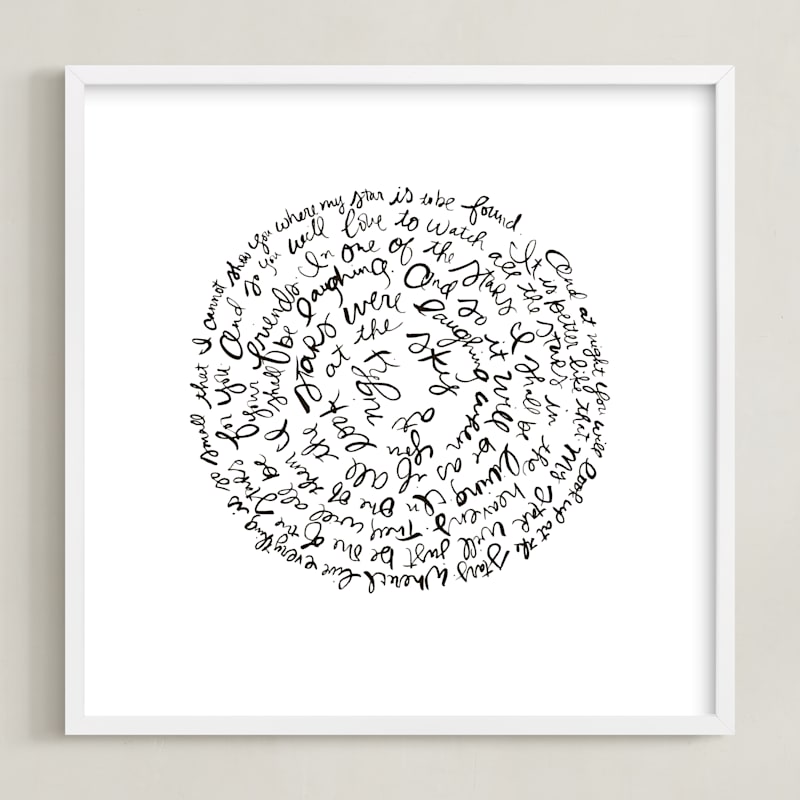 "Little Prince" - Art Print in Black by Dean Street - Framed
