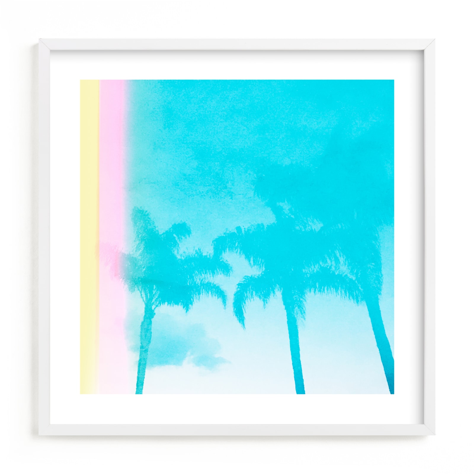 "Water Palms" - Limited Edition Art Print by Kamala Nahas in beautiful frame options and a variety of sizes.