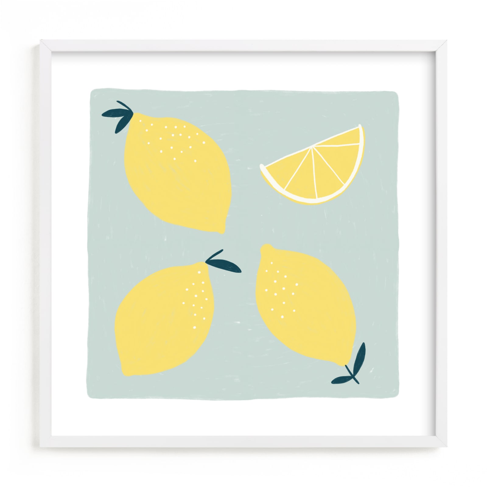 "Lemon Wedge" - Limited Edition Art Print by Betsy Siber in beautiful frame options and a variety of sizes.