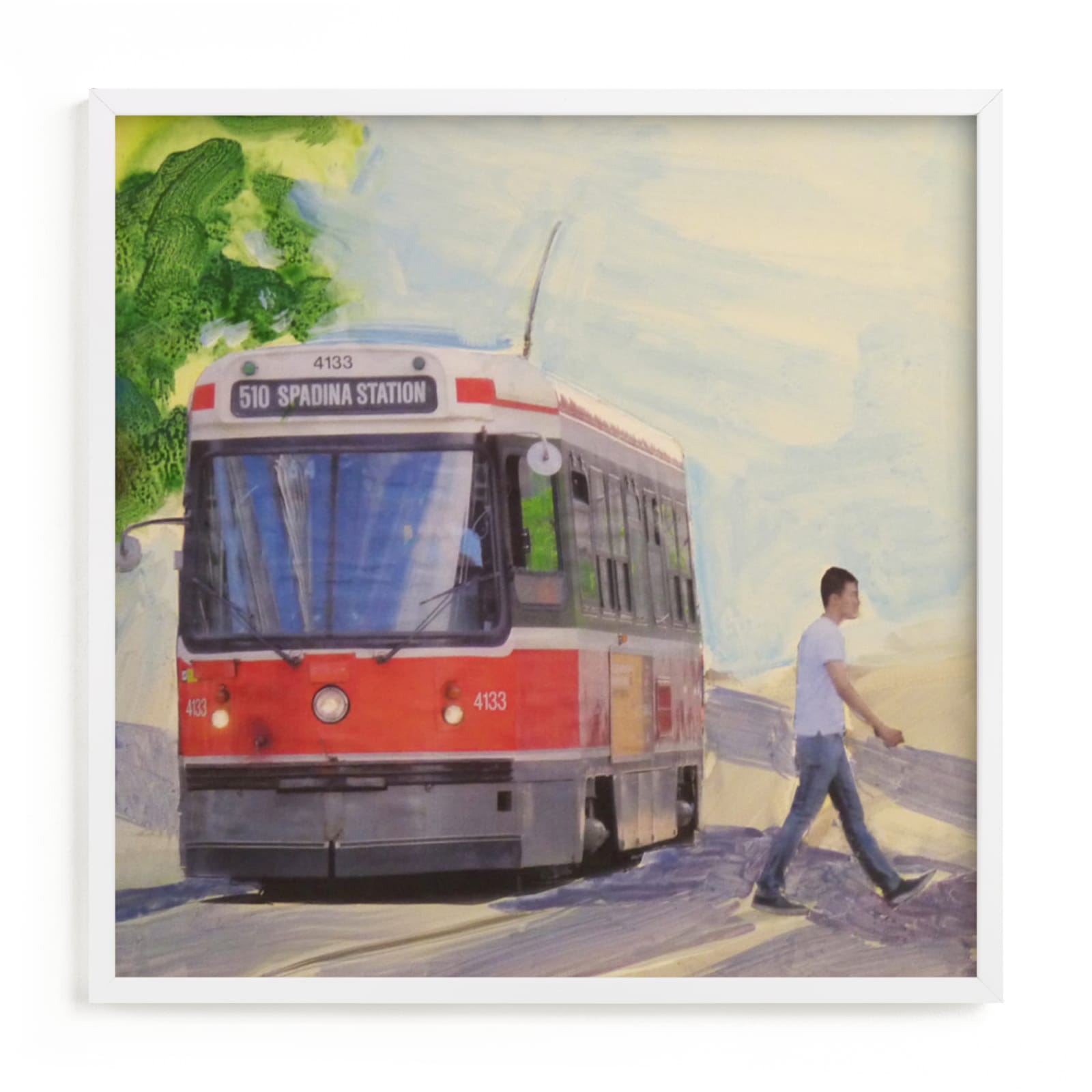 "Spadina Streetcar" - Art Print by Annie Seaton in beautiful frame options and a variety of sizes.