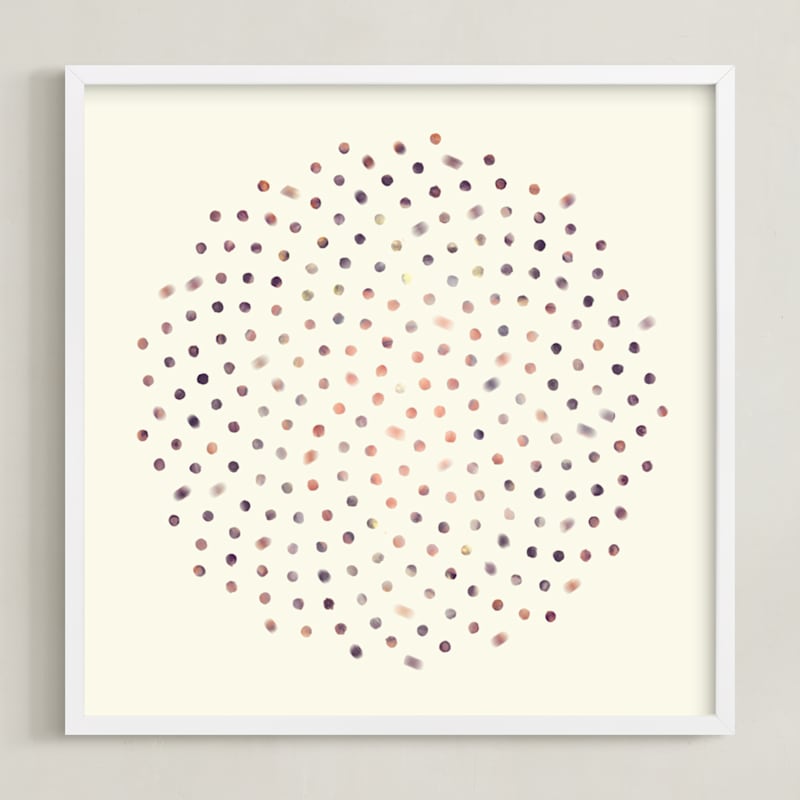"Spectrum No.7" - Art Print in Peach Coral  by Kevin Robinson - Framed