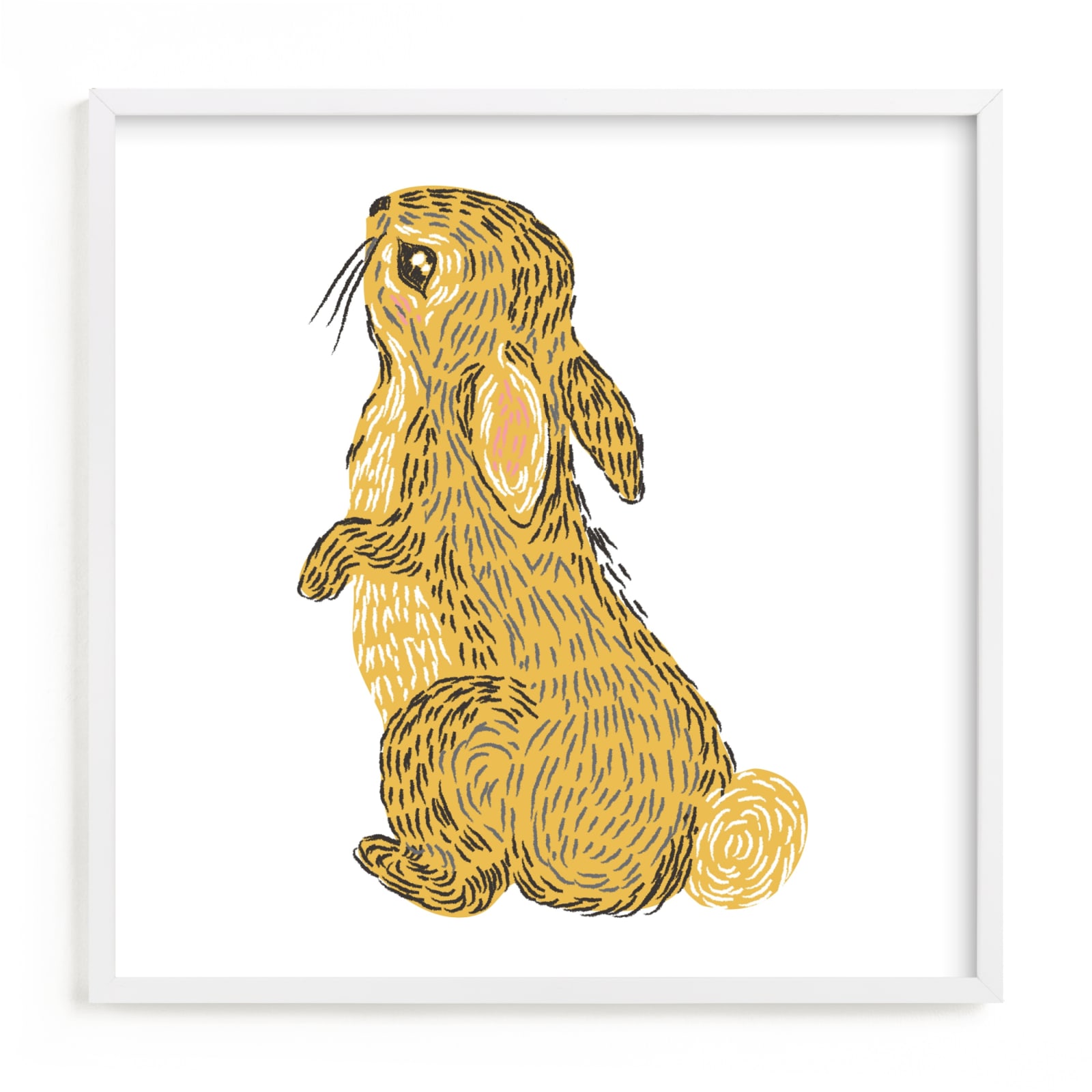 "Golden Rabbit" - Art Print by Snow and Ivy in beautiful frame options and a variety of sizes.
