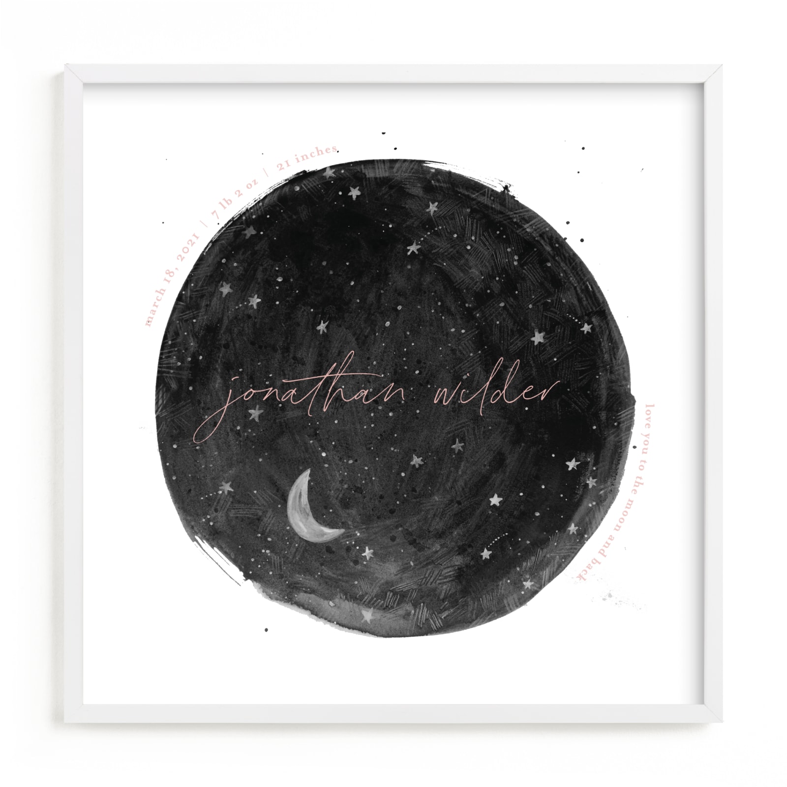 "Lunar" - Nursery Custom Art Print by Krissy Bengtson in beautiful frame options and a variety of sizes.