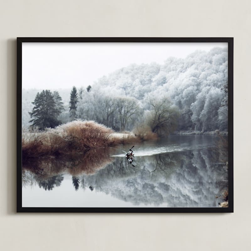 "Winter Kayak" - Limited Edition Art Print by Eva Marion in beautiful frame options and a variety of sizes.