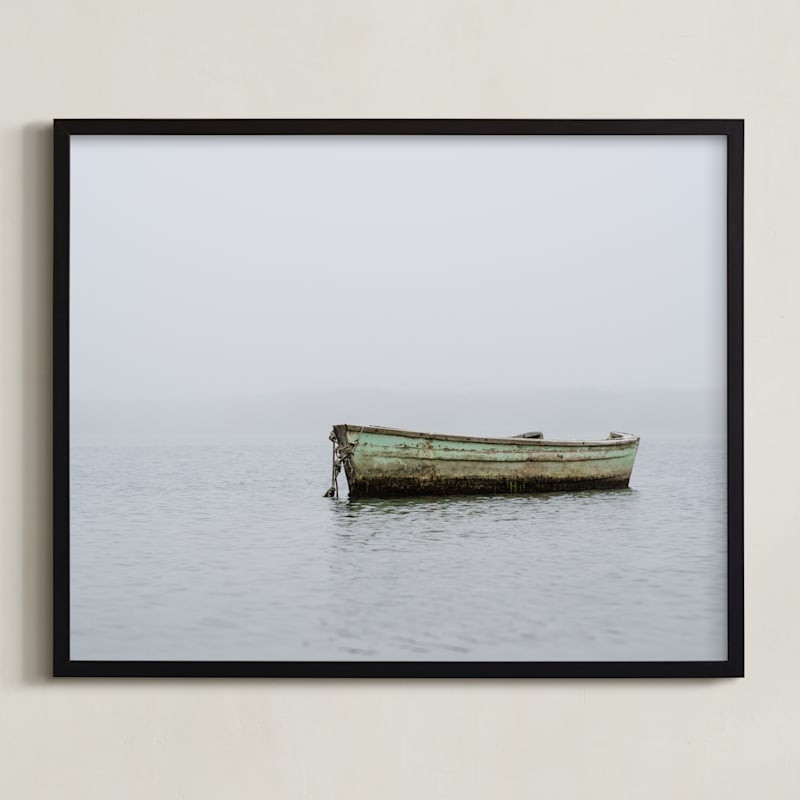 "Serenity" - Art Print in sea glass by Lillian Scull - Framed