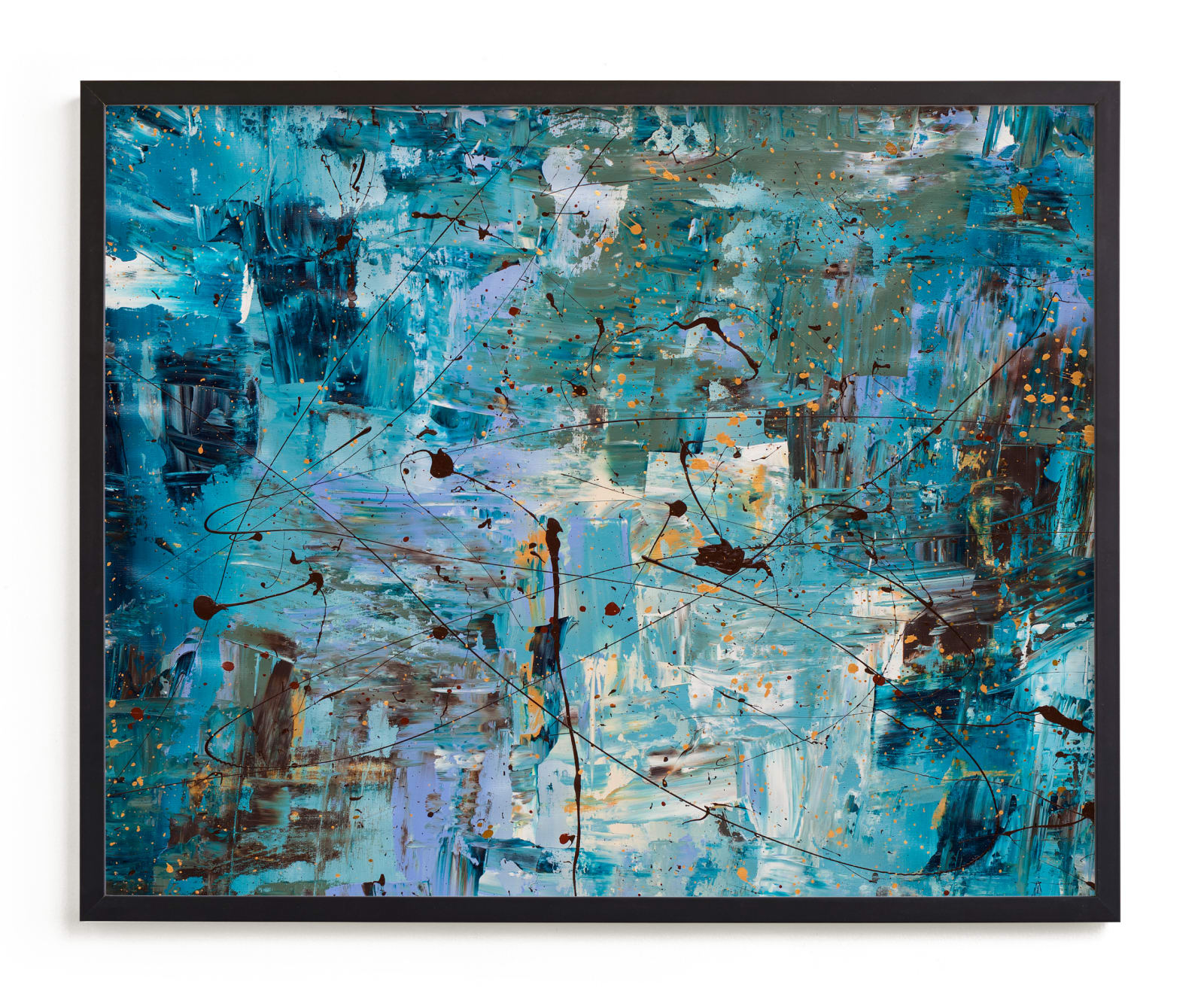 "Blue Ocean I" - Open Edition Fine Art Print by Carmen Guedez in beautiful frame options and a variety of sizes.