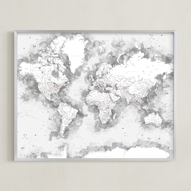 Loui watercolor world map