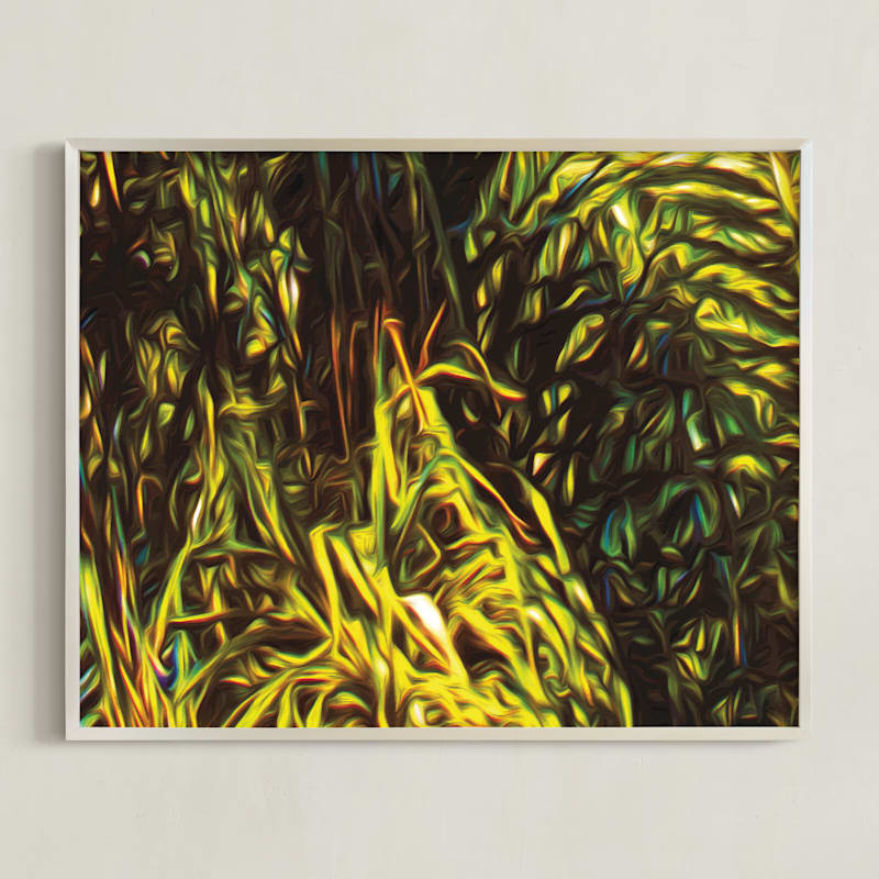"Palm Tree Greenery" - Art Print in Palm Tree Greenery by Mariecor Agravante - Framed