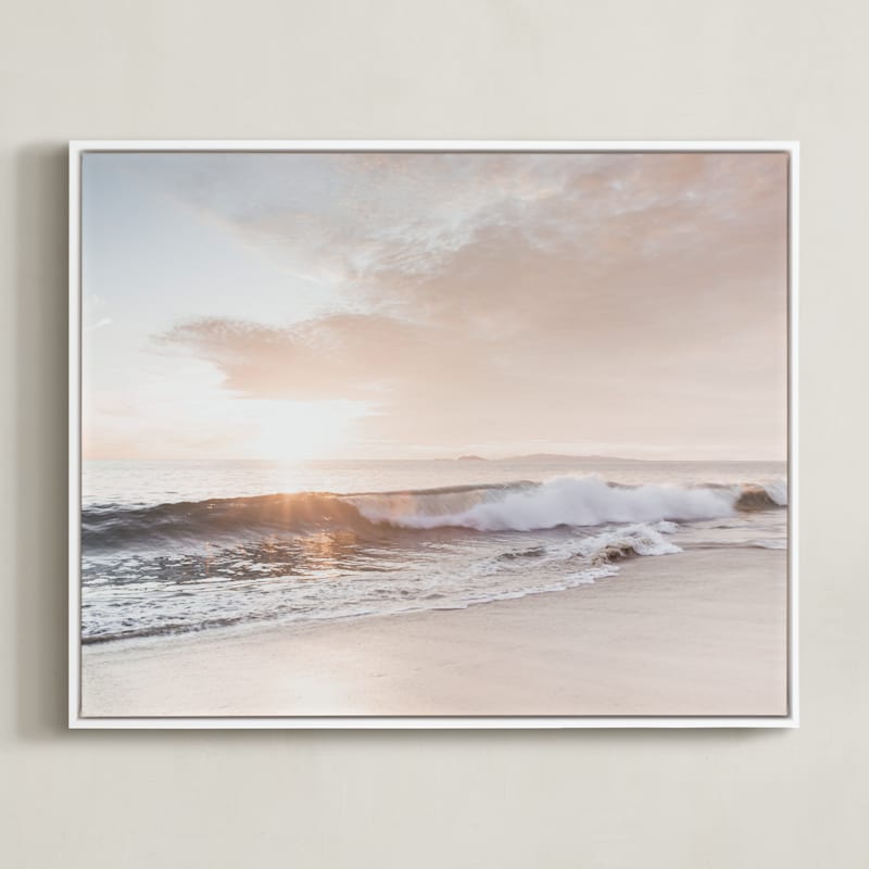 "Pacific Daydream" - Art Print in Serenity by Kamala Nahas - Framed Canvas