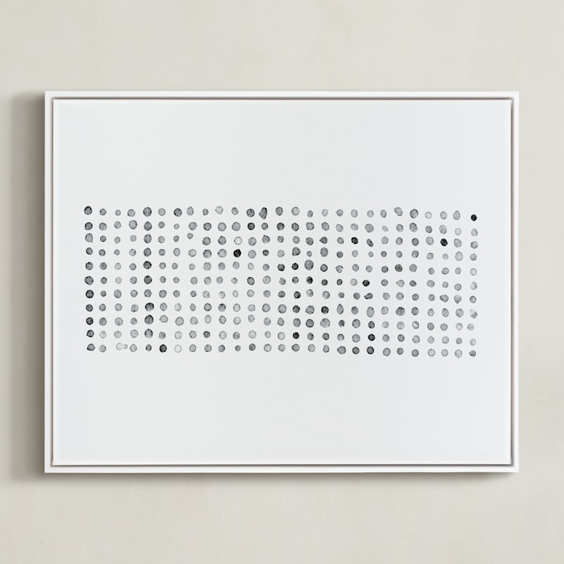 "All of the Things" - Art Print in Storm by Stephanie Nowotarski - Framed Canvas