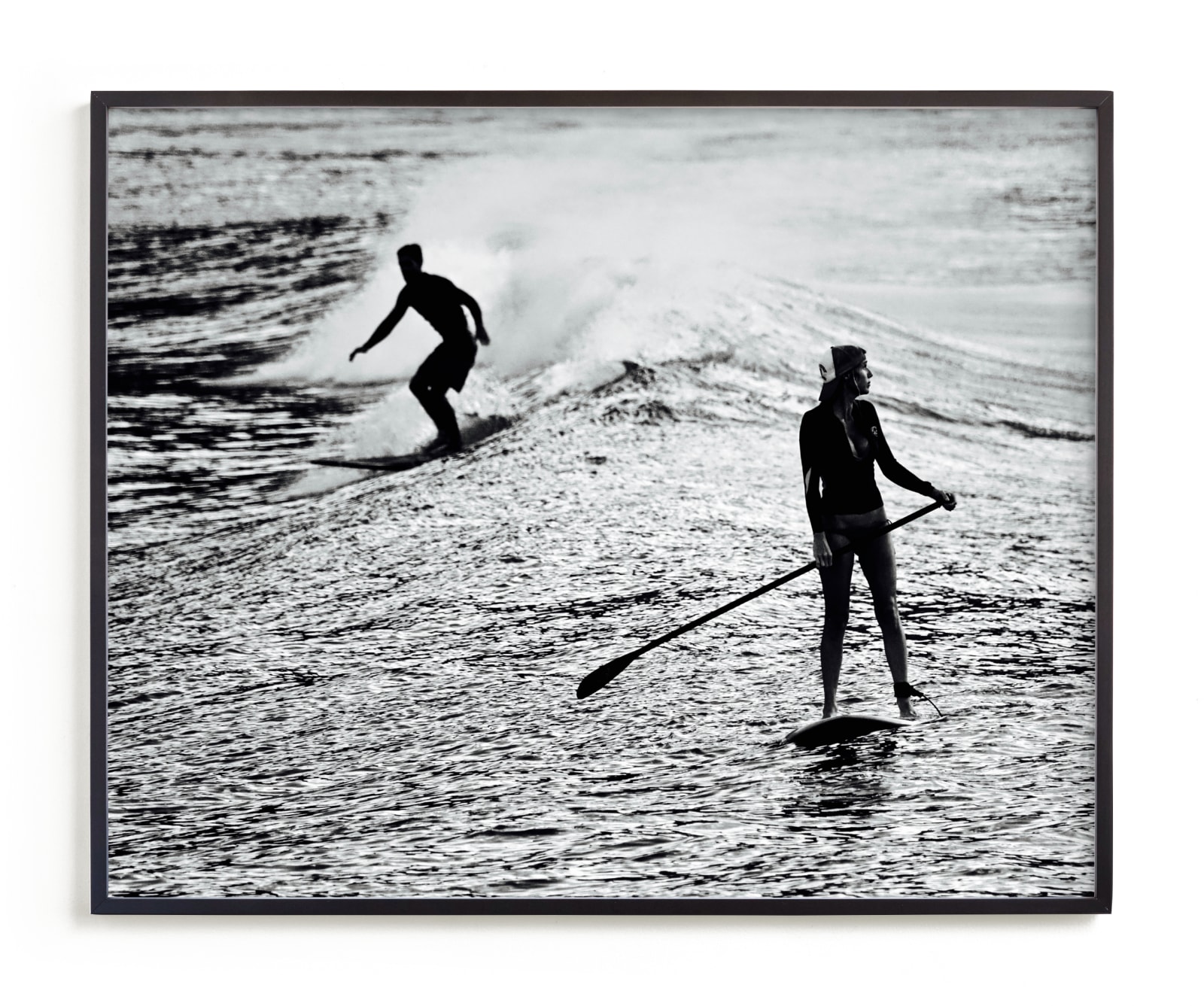 "Surfing Two 1" - Limited Edition Art Print by Jan Kessel in beautiful frame options and a variety of sizes.
