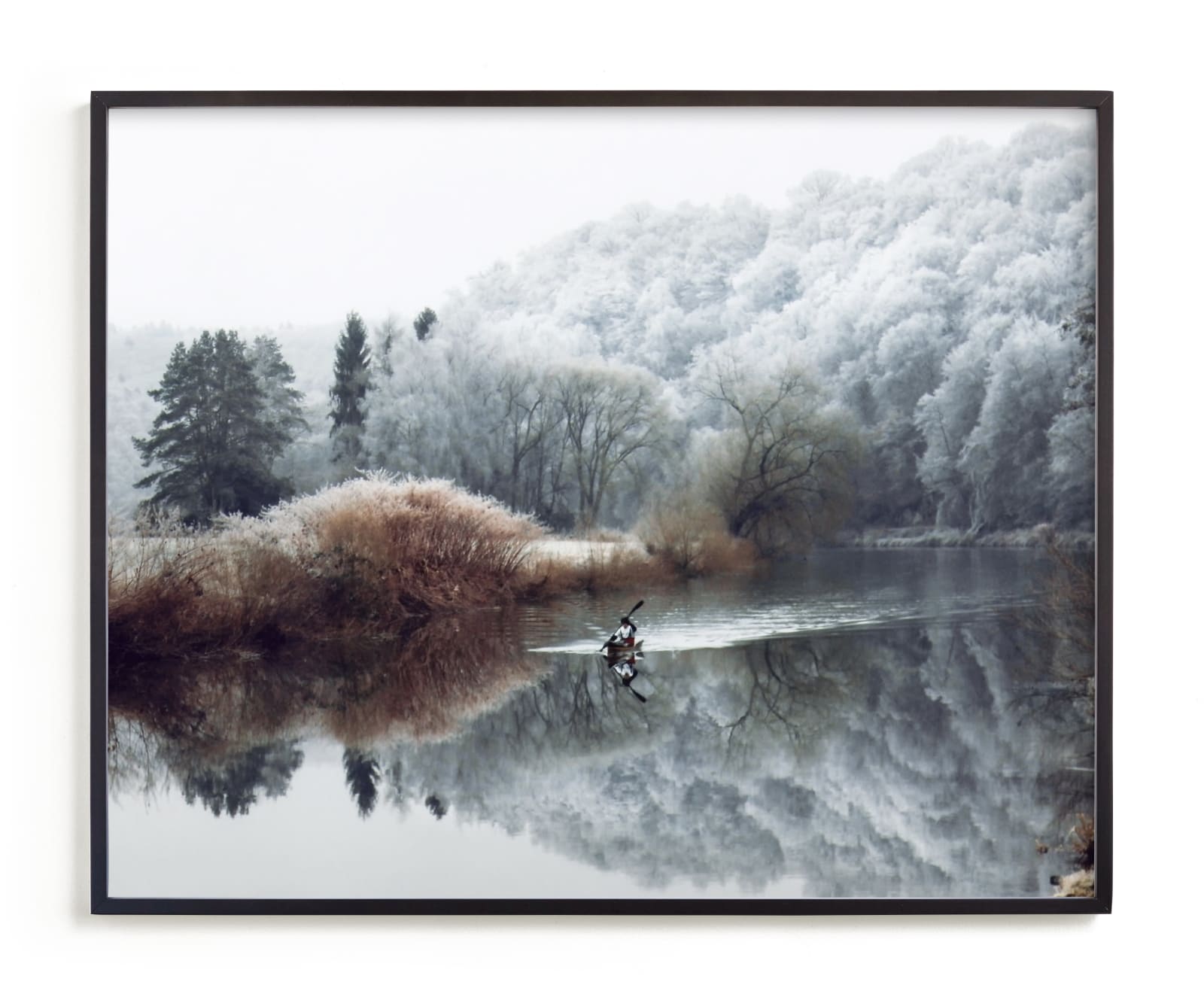 "Winter Kayak" - Limited Edition Art Print by Eva Marion in beautiful frame options and a variety of sizes.