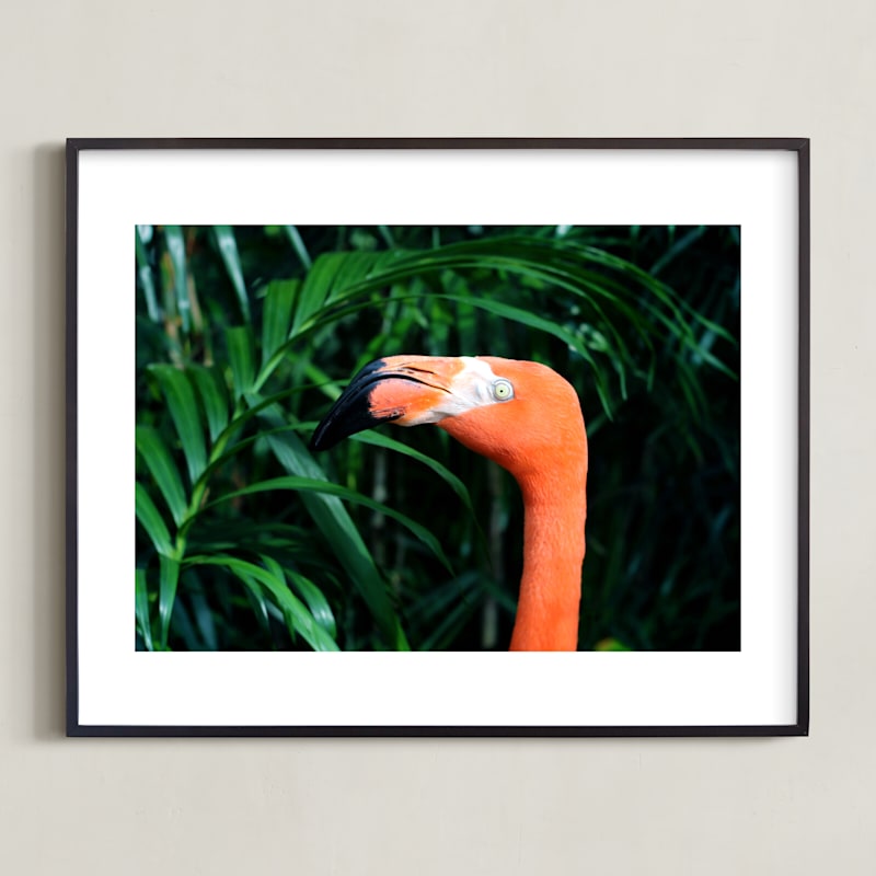 "Flamingo Go" - Art Print by Janelle Wourms in beautiful frame options and a variety of sizes.