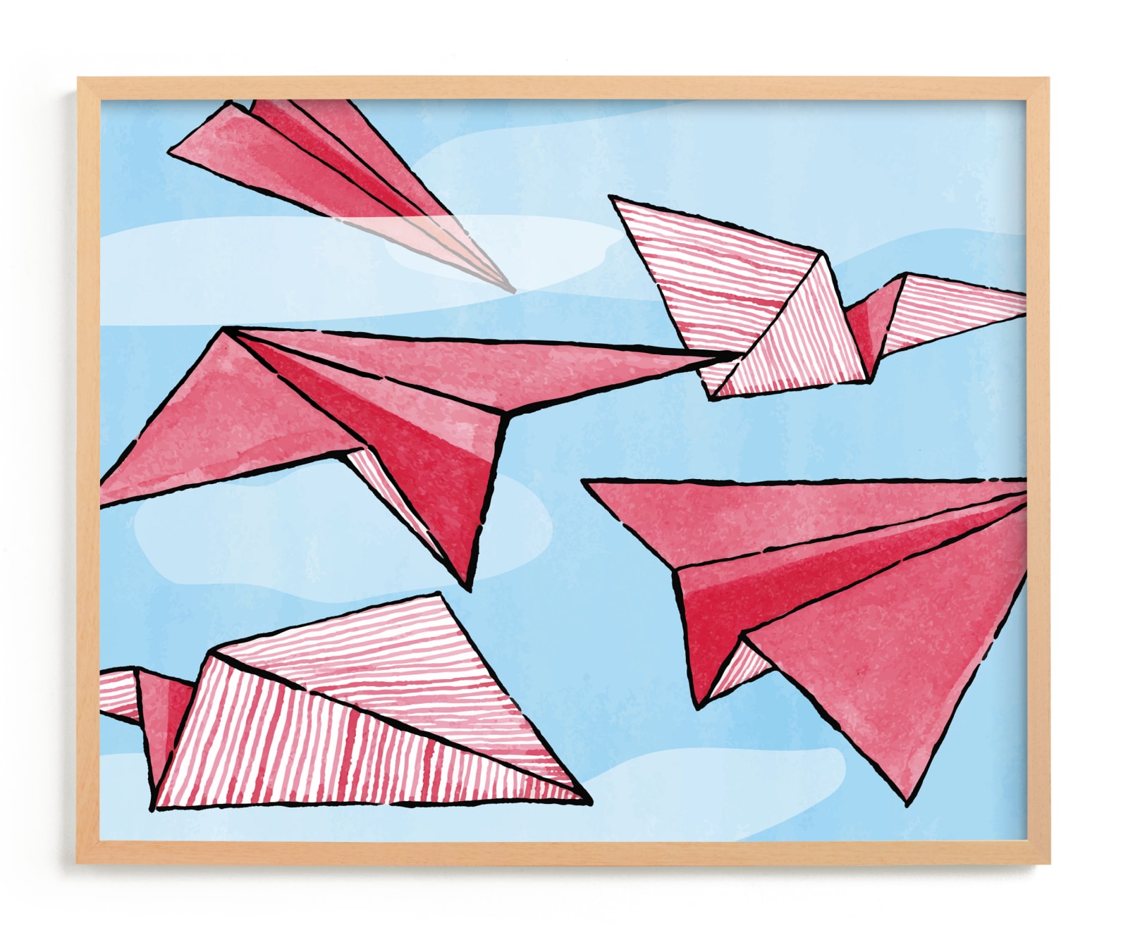 "Up and Away" - Limited Edition Art Print by Cricket and Bee in beautiful frame options and a variety of sizes.
