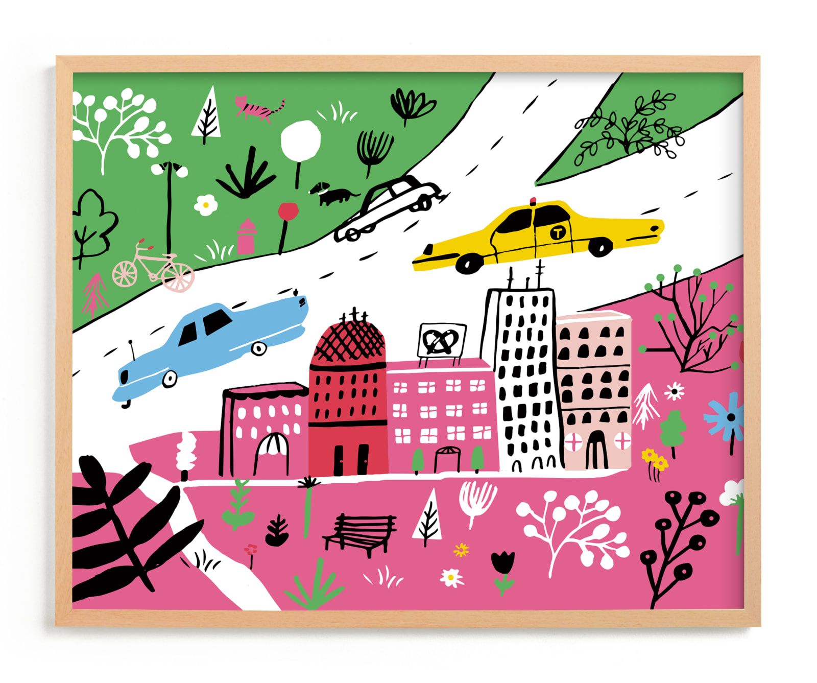 "City State of Mind" - Limited Edition Art Print by Jordan Sondler in beautiful frame options and a variety of sizes.