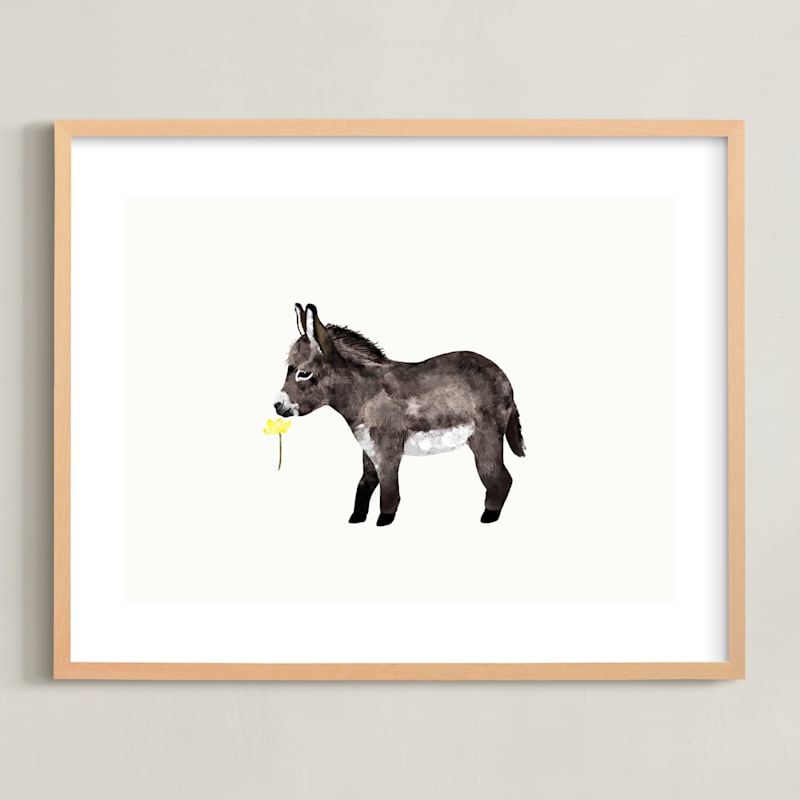 "baby donkey" - Limited Edition Art Print by Cass Loh in beautiful frame options and a variety of sizes.