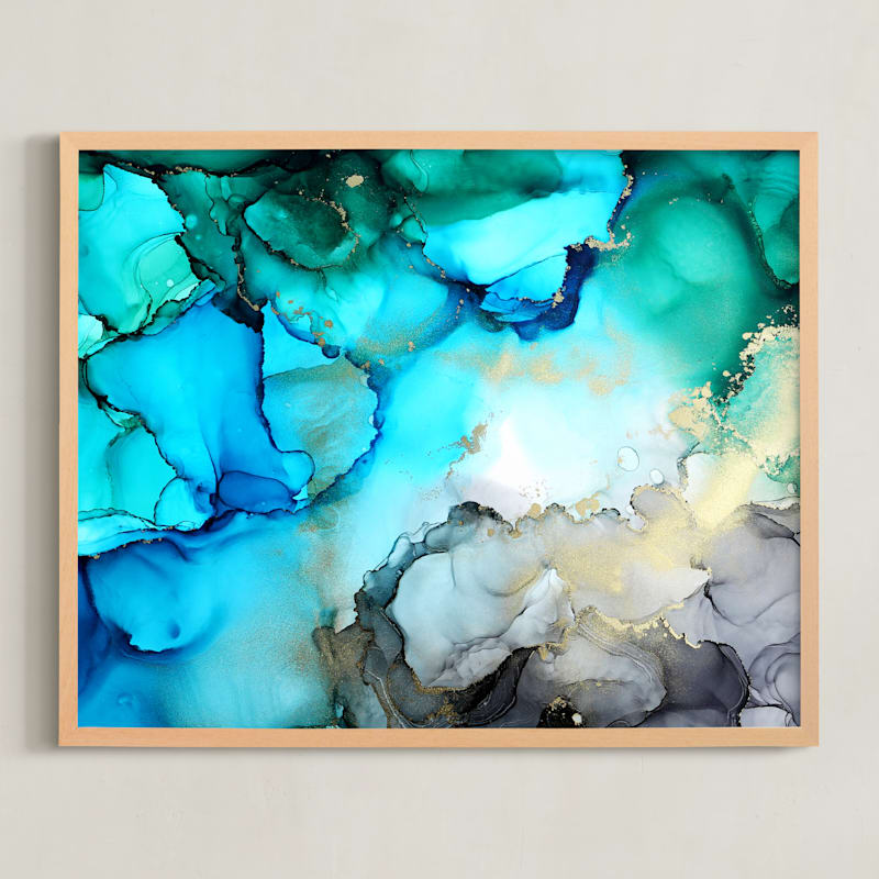 "Under The Deep Blue Ocean" by Kathy Par in beautiful frame options and a variety of sizes.