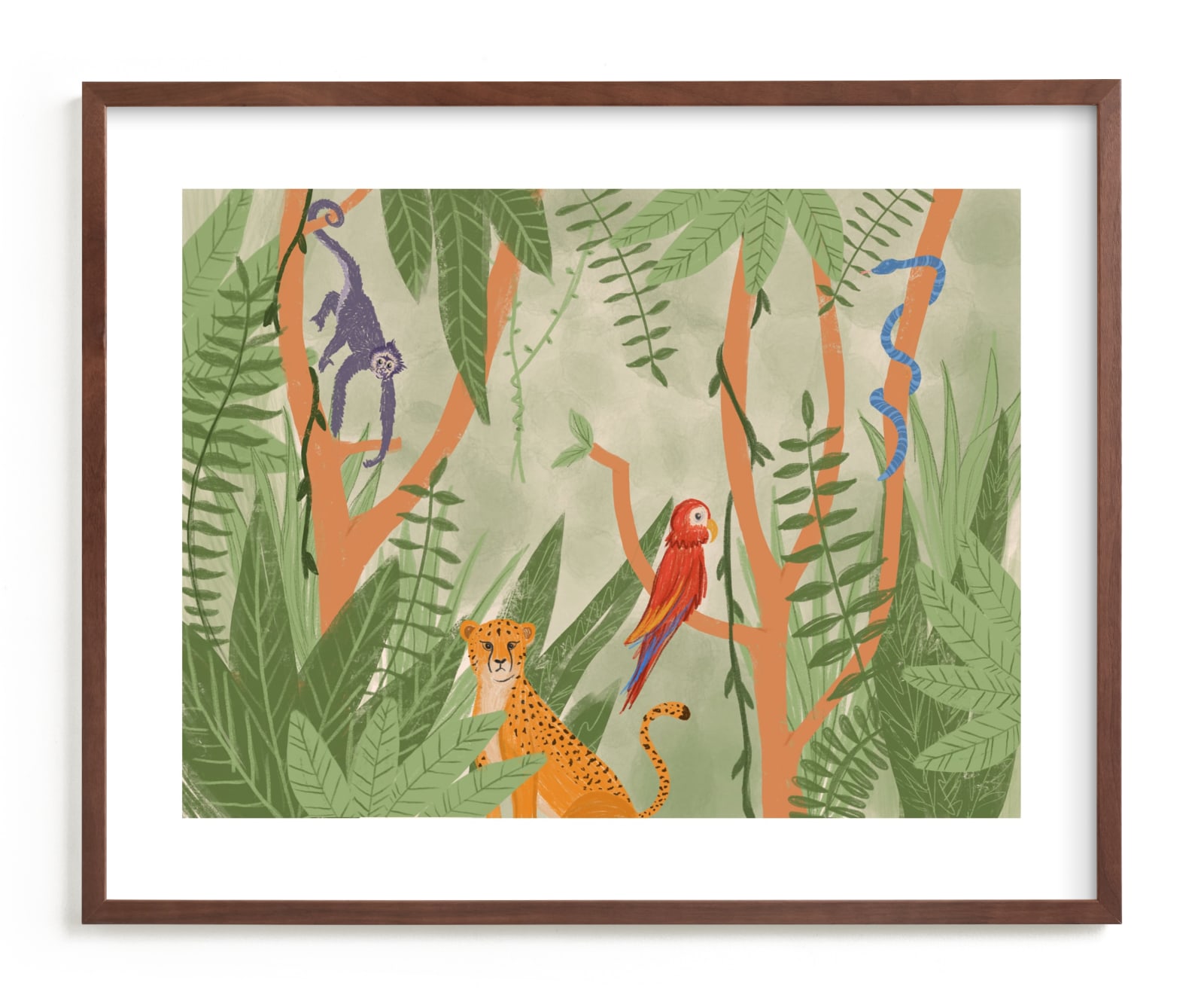 "Jungle Fun" - Limited Edition Art Print by Stevee Gomez in beautiful frame options and a variety of sizes.
